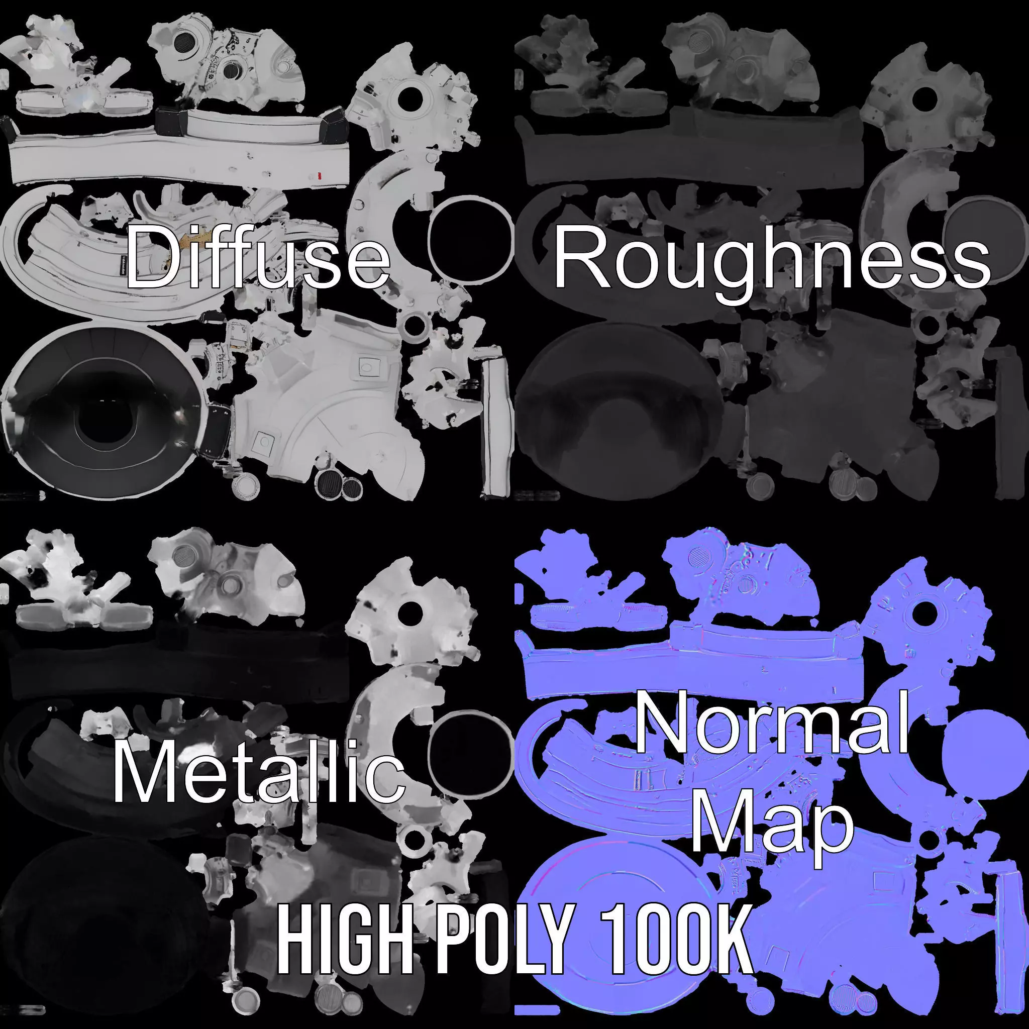 Advanced Telescope Model Pack for Simulation and Visualization Low-poly 3D model_4