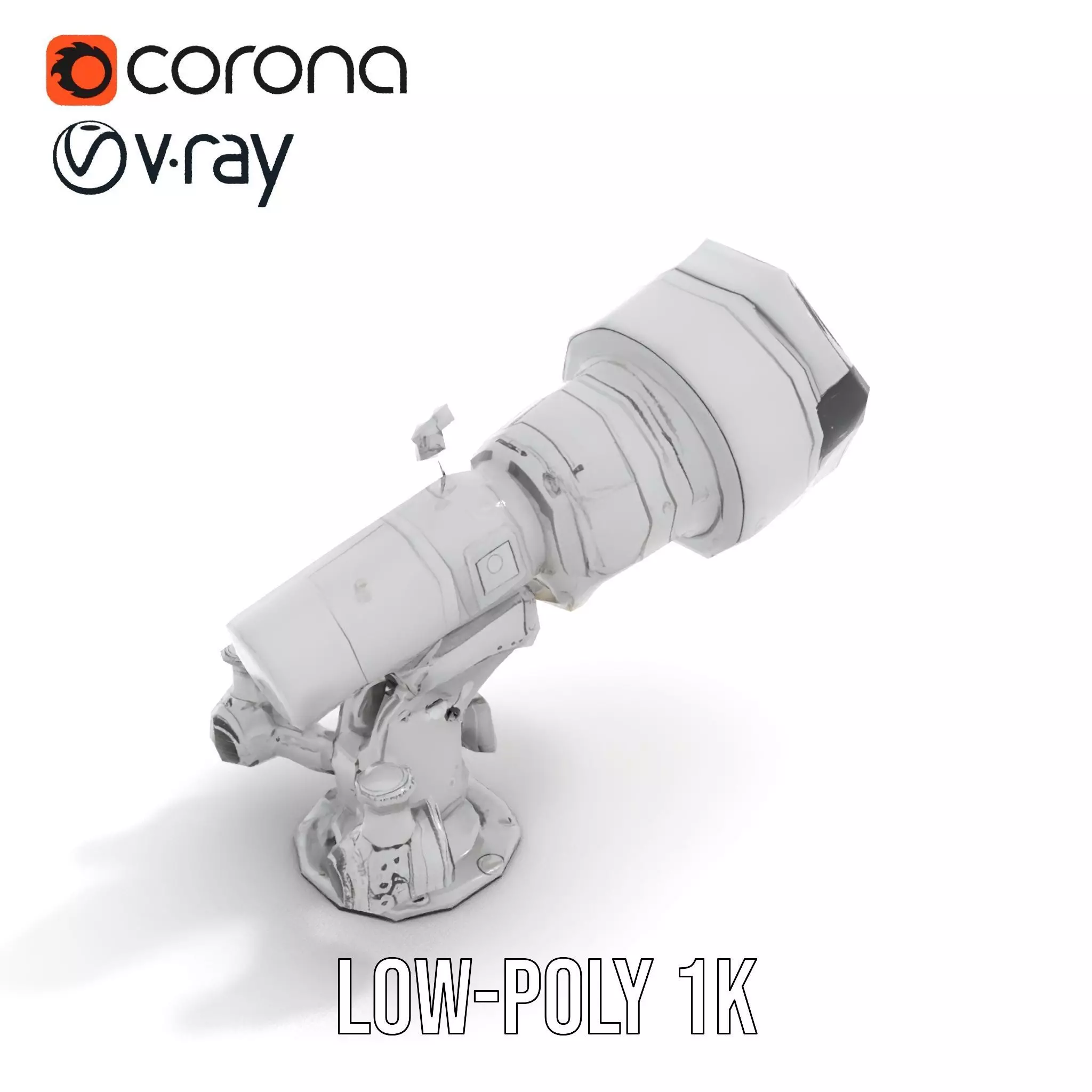 Advanced Telescope Model Pack for Simulation and Visualization Low-poly 3D model_23