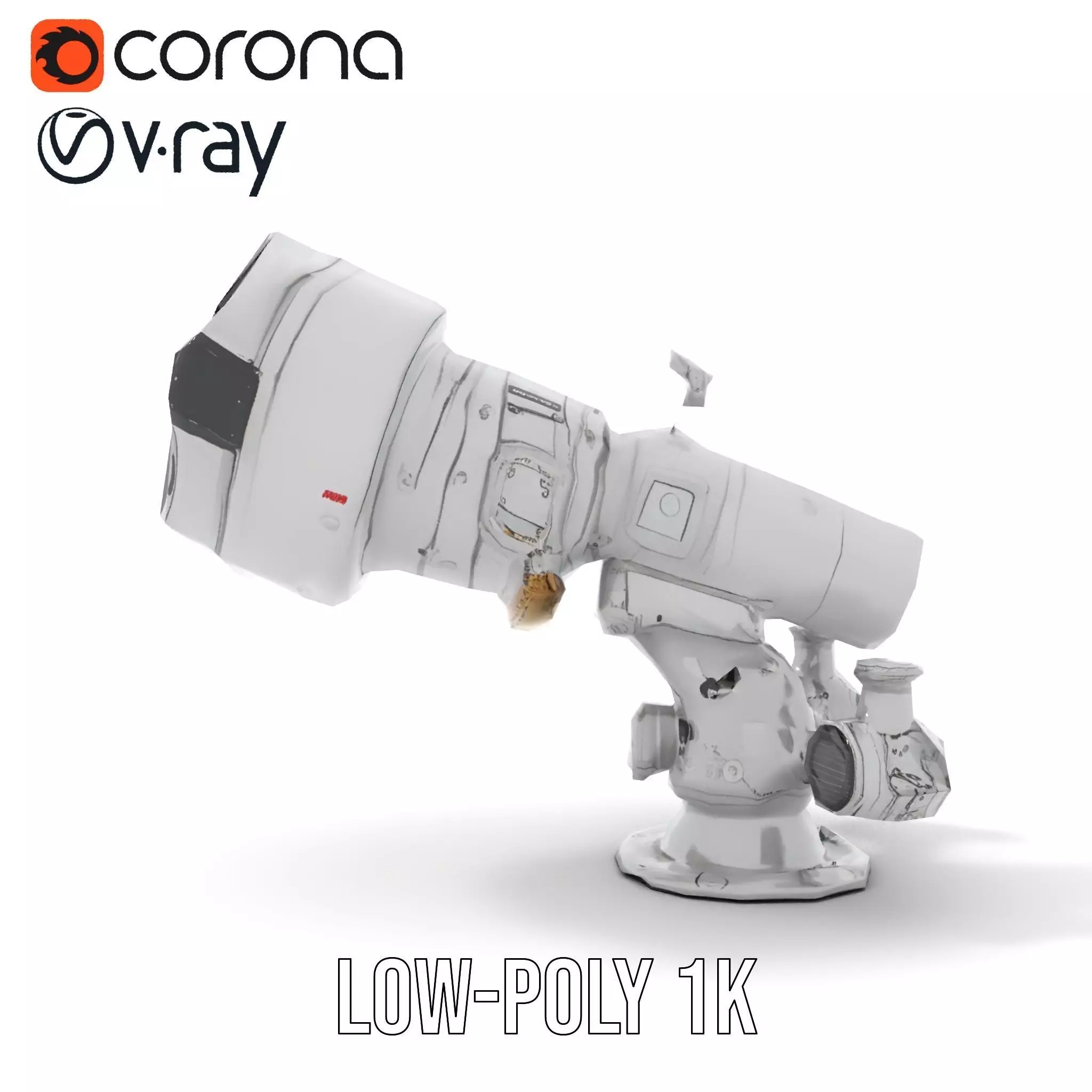 Advanced Telescope Model Pack for Simulation and Visualization Low-poly 3D model_13