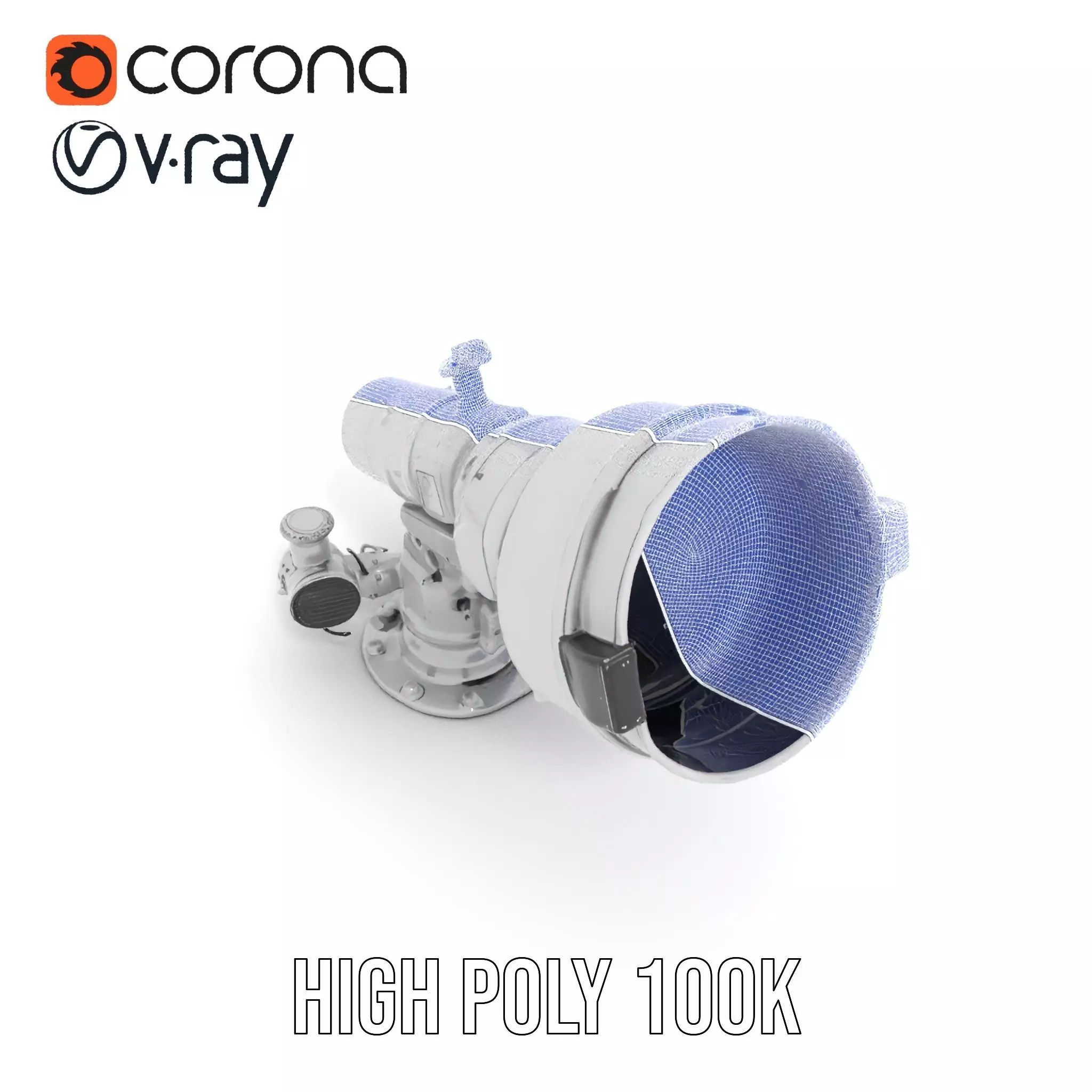 Advanced Telescope Model Pack for Simulation and Visualization Low-poly 3D model_33