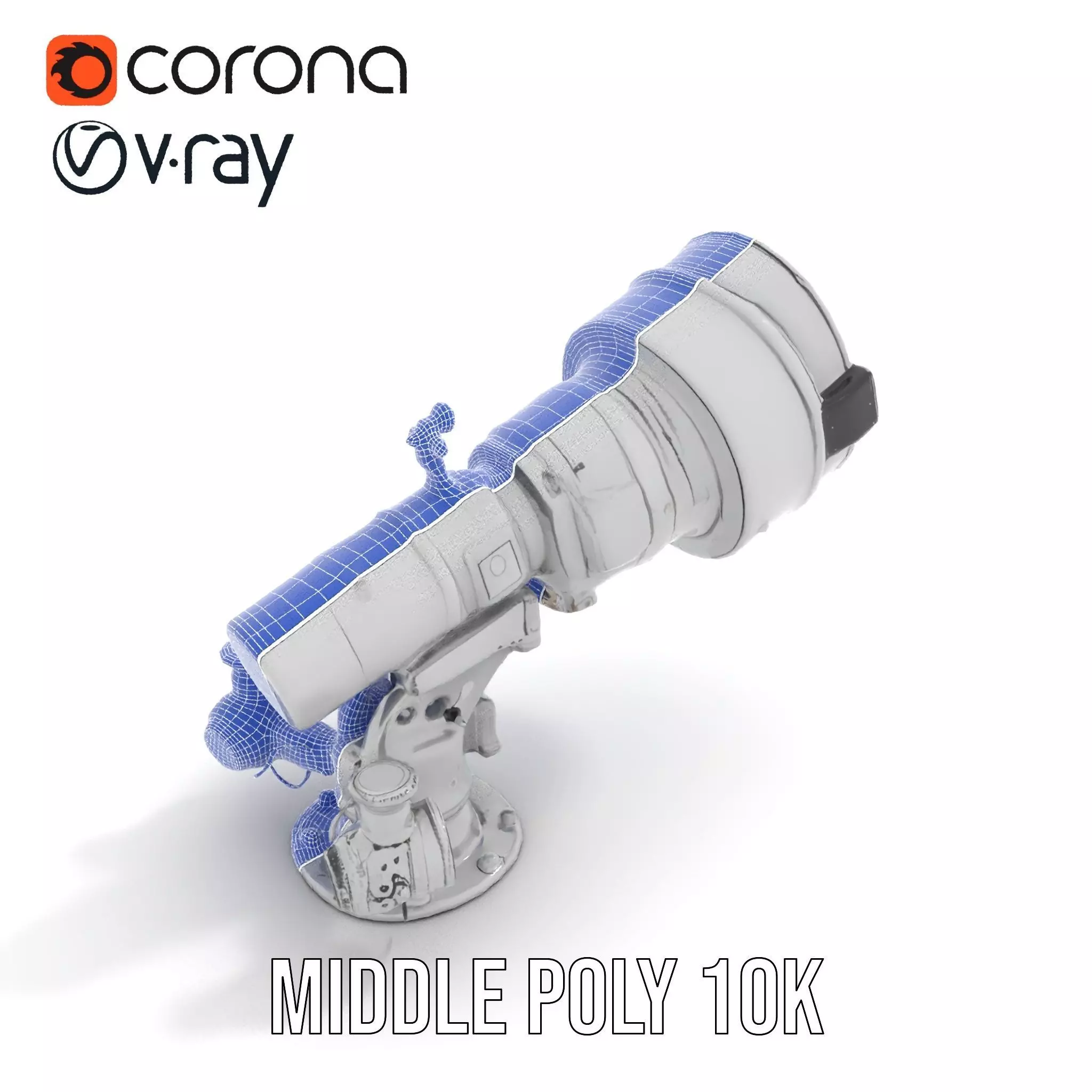 Advanced Telescope Model Pack for Simulation and Visualization Low-poly 3D model_6