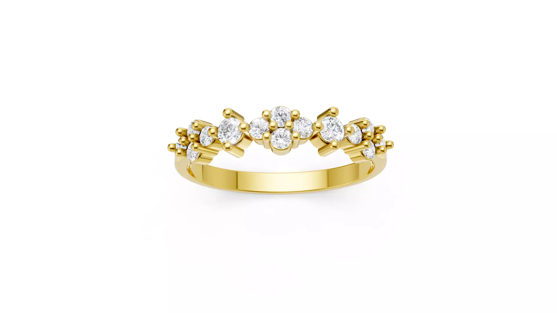 PRINTABLE DIAMOND FASHION RING 3D print model