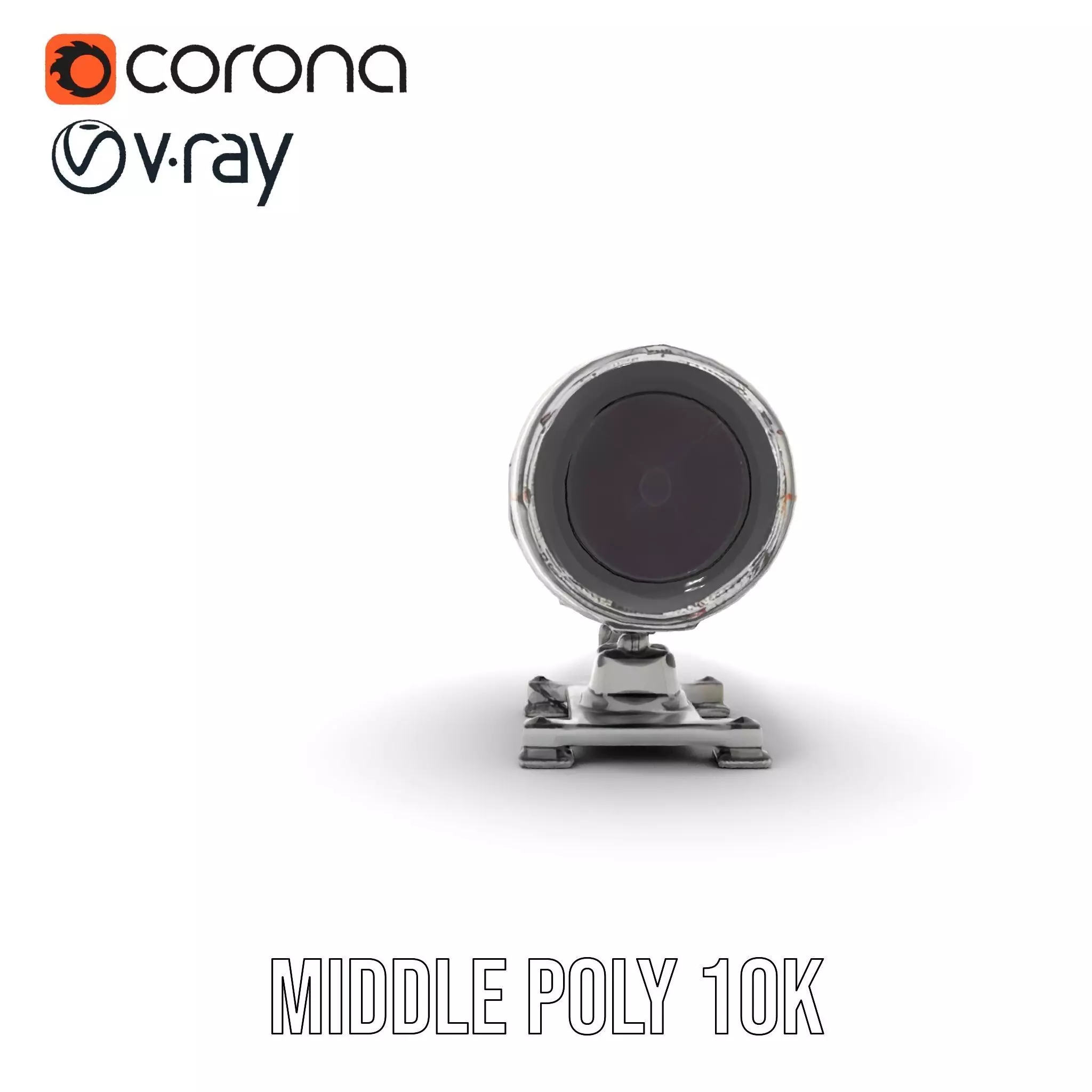 Futuristic Turret Model Pack Low-poly 3D model_14