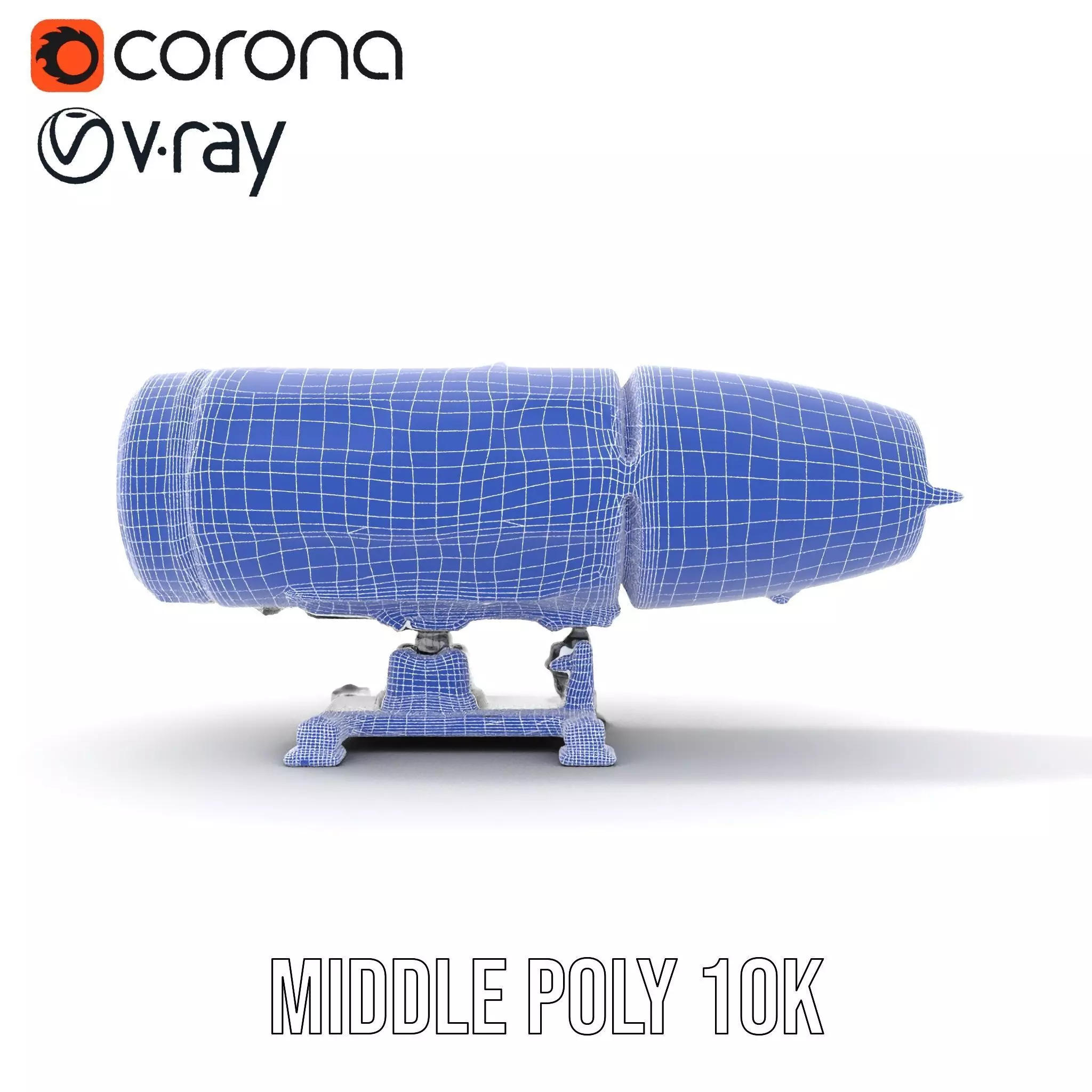 Futuristic Turret Model Pack Low-poly 3D model_28