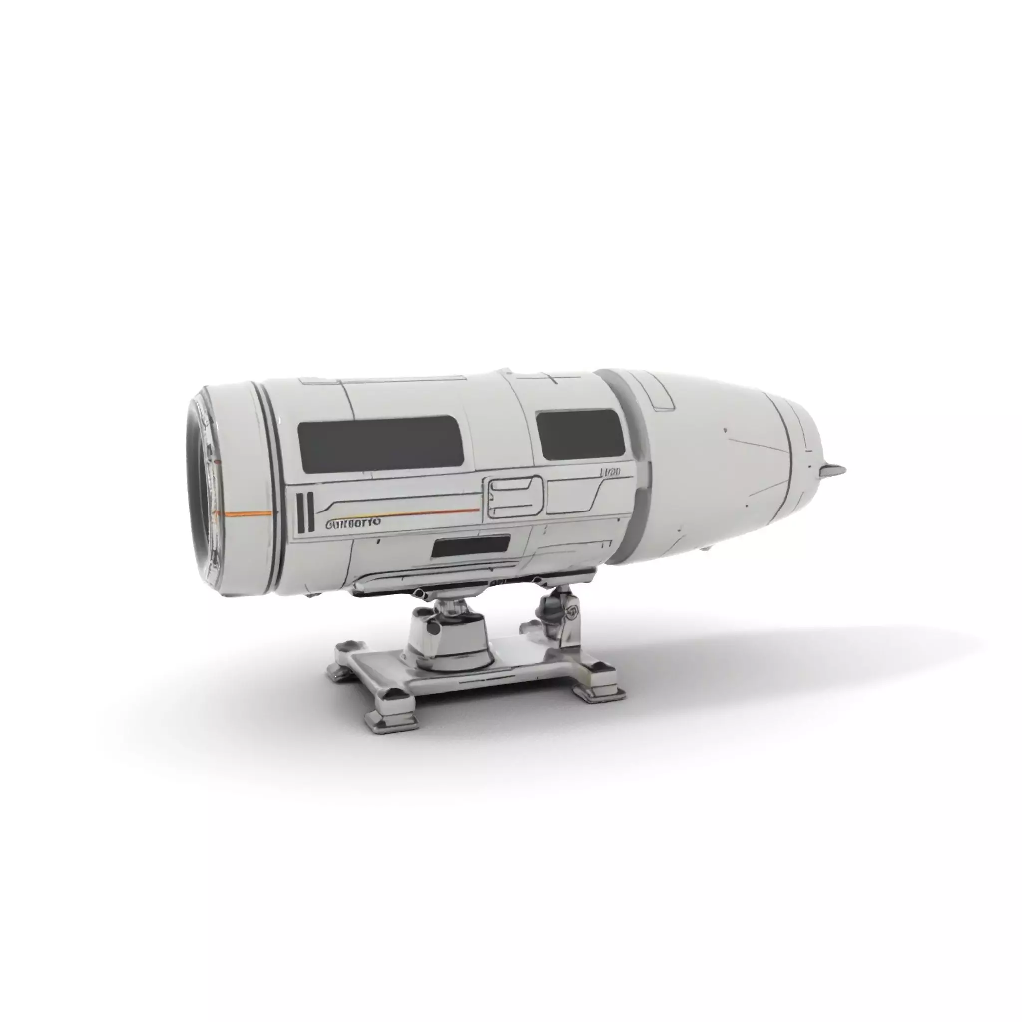 Futuristic Turret Model Pack Low-poly 3D model_7