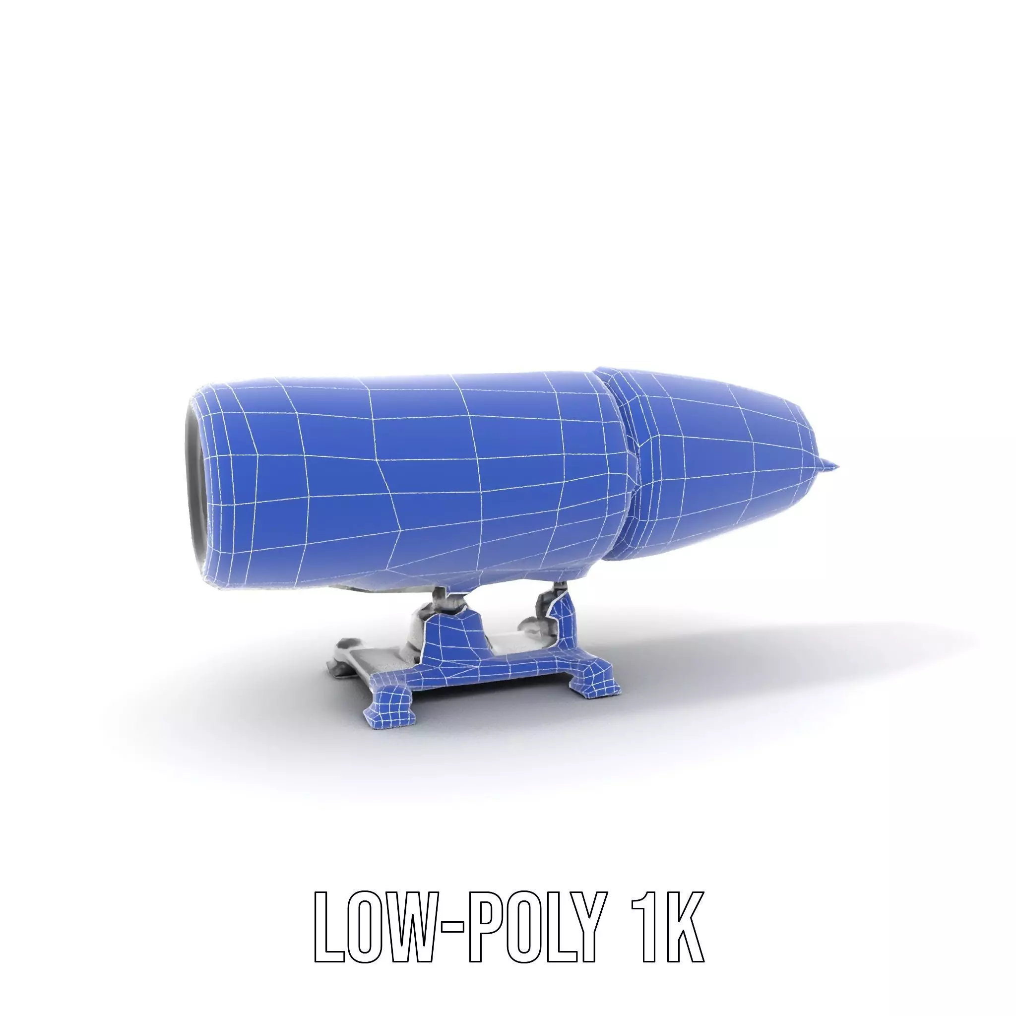 Futuristic Turret Model Pack Low-poly 3D model_13