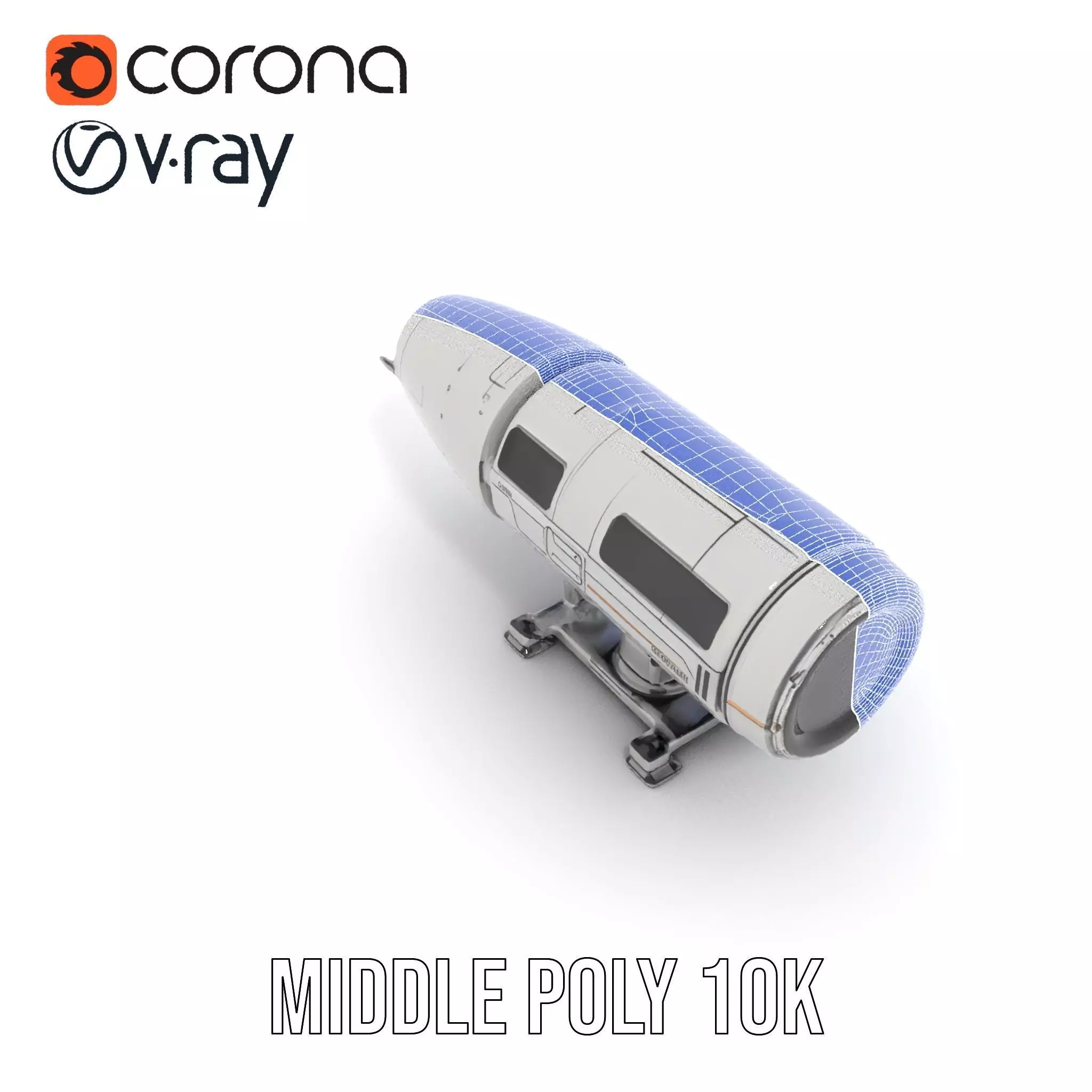 Futuristic Turret Model Pack Low-poly 3D model_22