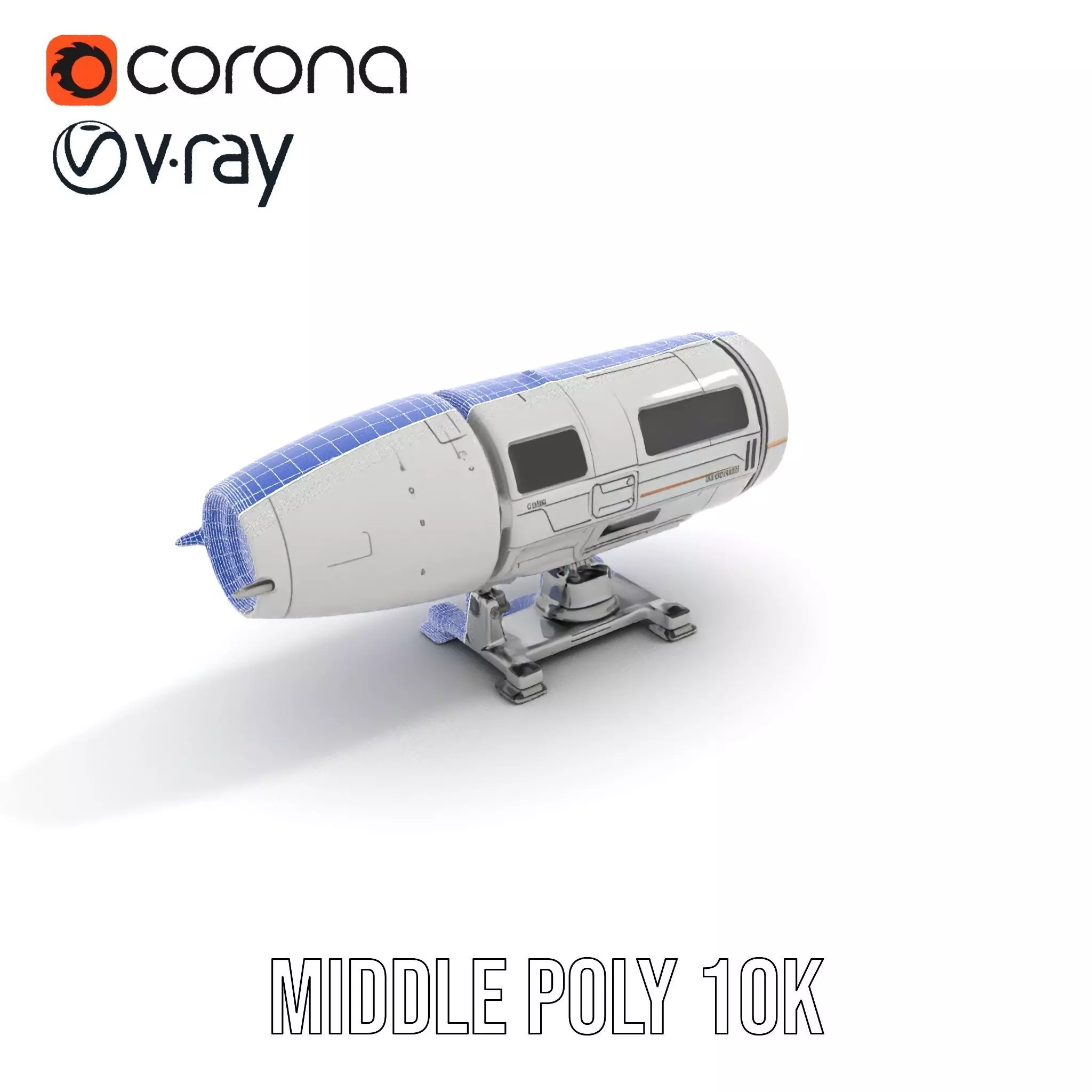 Futuristic Turret Model Pack Low-poly 3D model_19