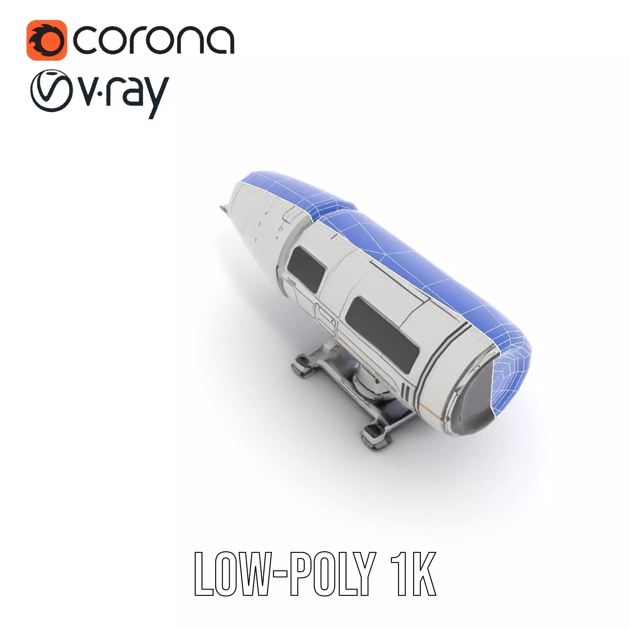 Futuristic Turret Model Pack Low-poly 3D model_26