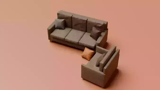 Modern Fabric Sofa Set 3 Seater   Armchair 