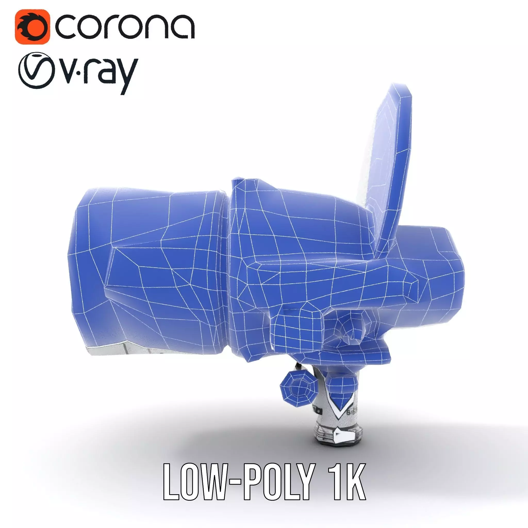 Futuristic Surveillance Camera Model Pack Low-poly 3D model_15