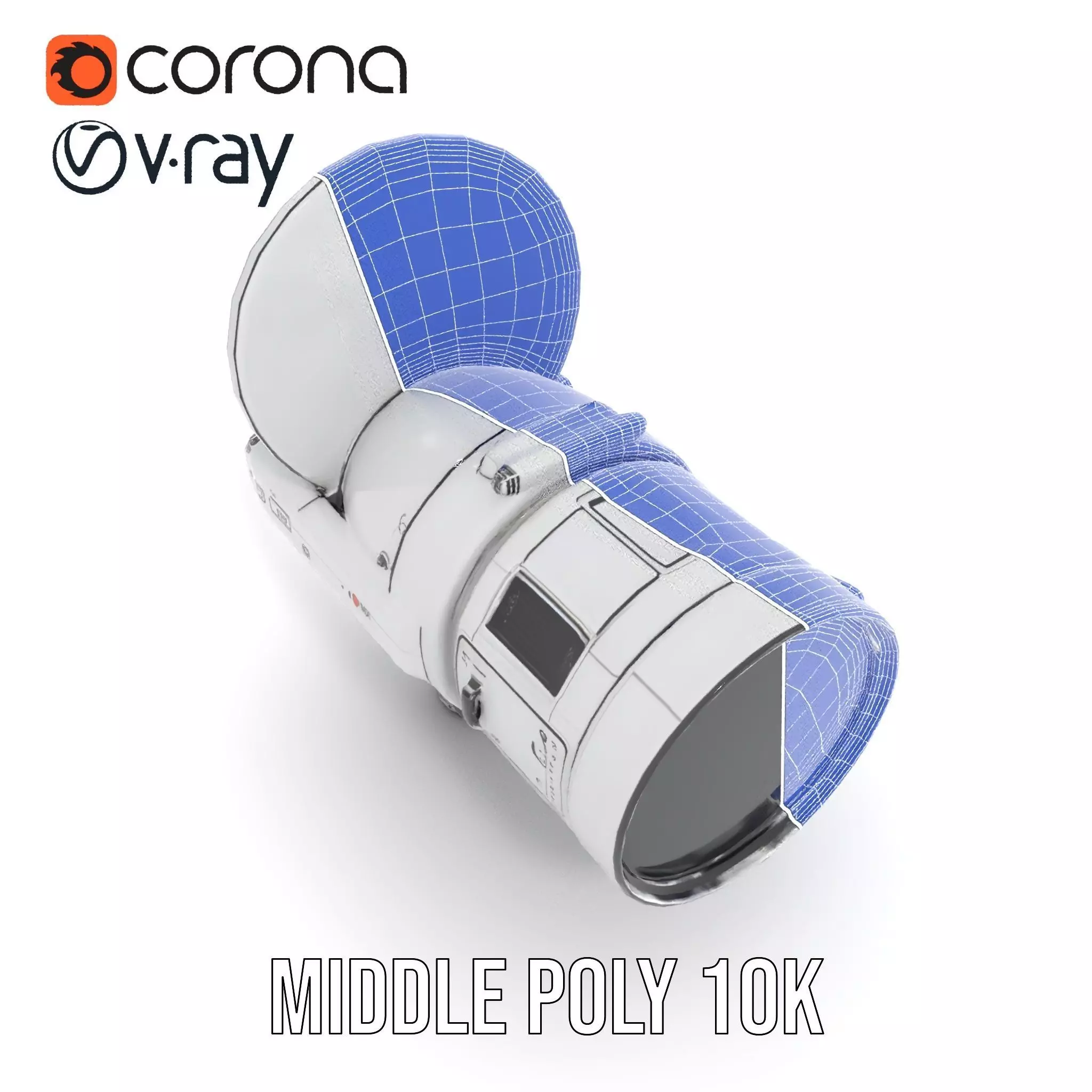 Futuristic Surveillance Camera Model Pack Low-poly 3D model_14