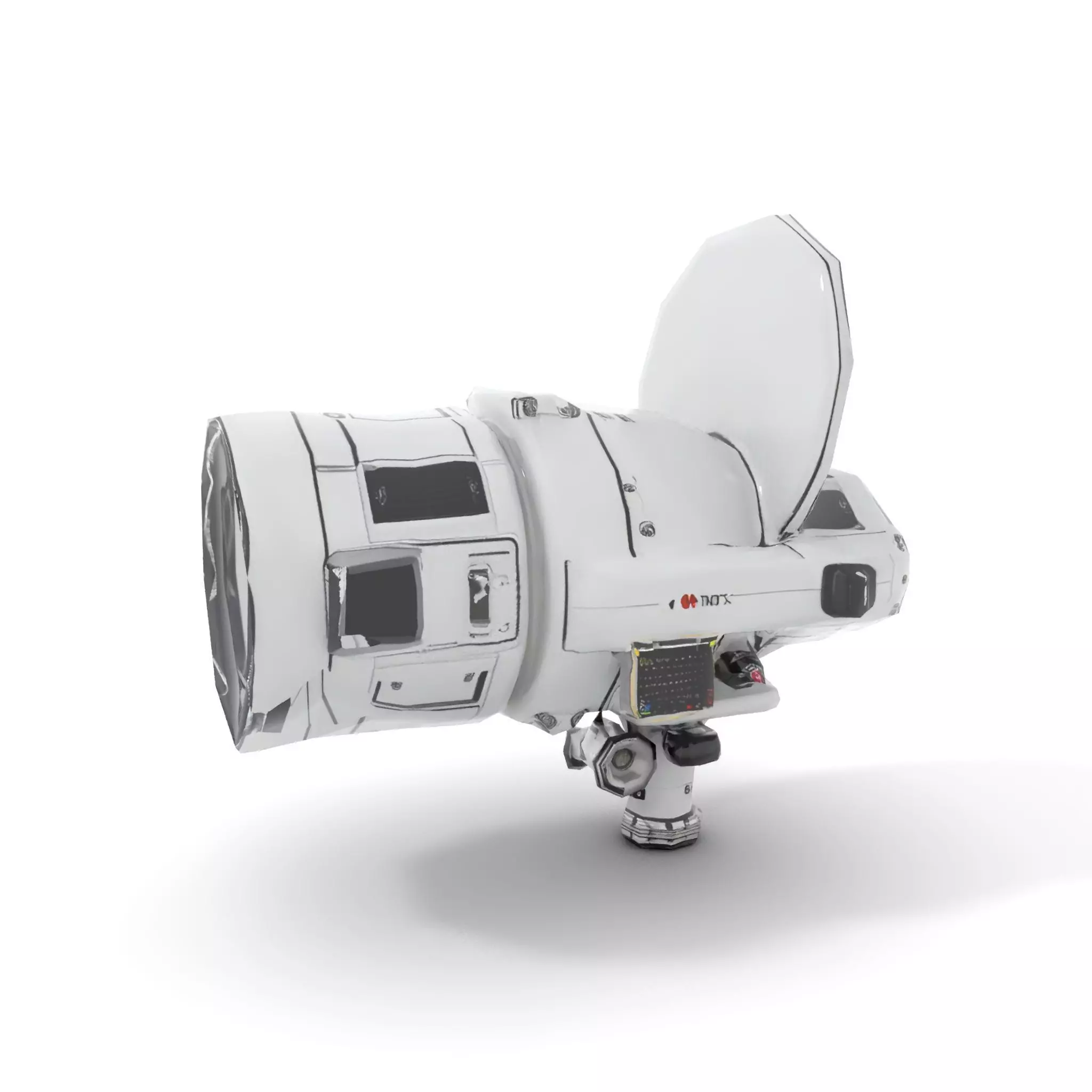 Futuristic Surveillance Camera Model Pack Low-poly 3D model_8