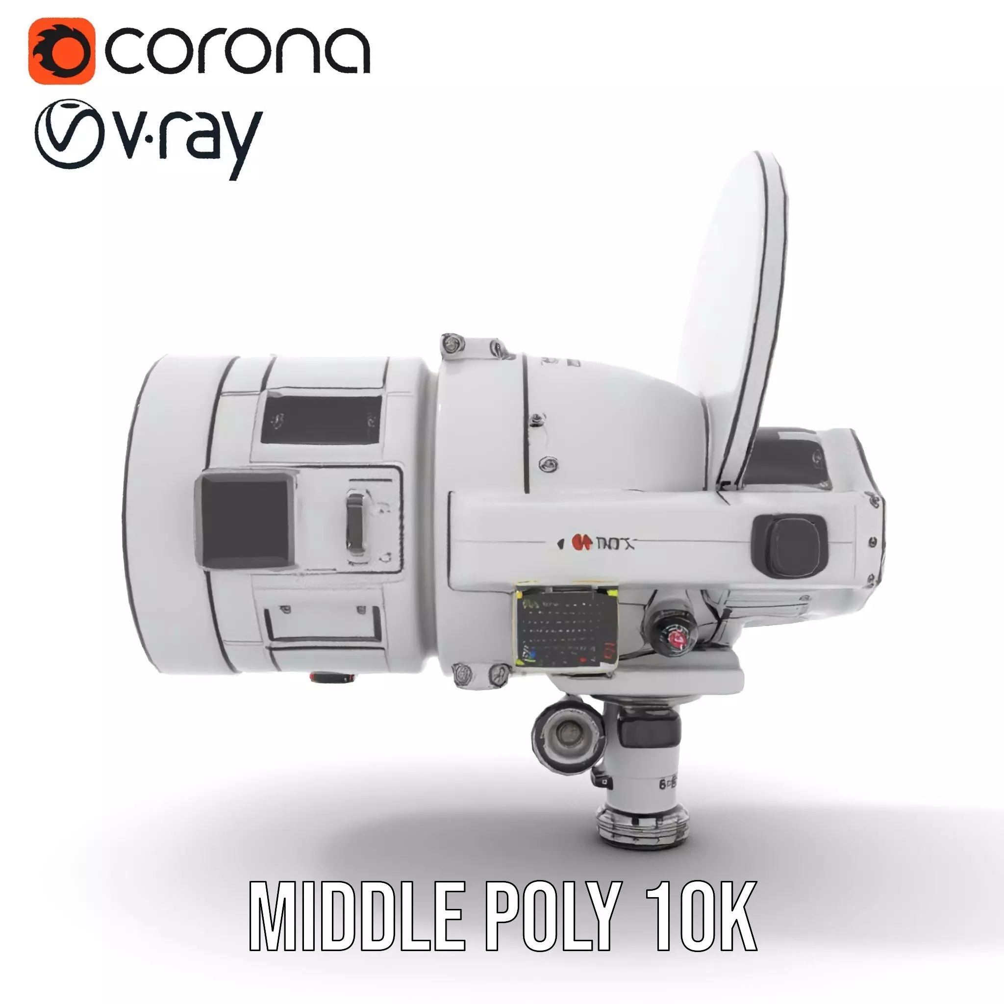 Futuristic Surveillance Camera Model Pack Low-poly 3D model_22