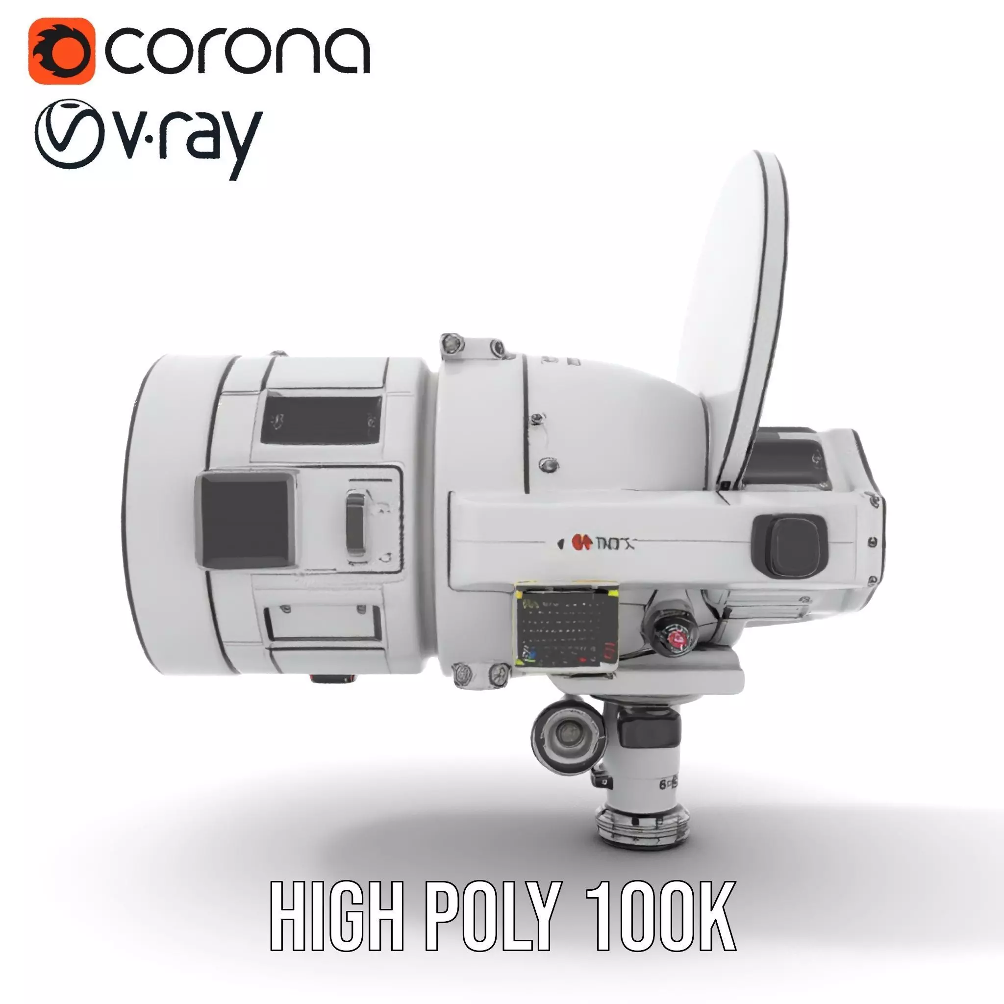 Futuristic Surveillance Camera Model Pack Low-poly 3D model_18