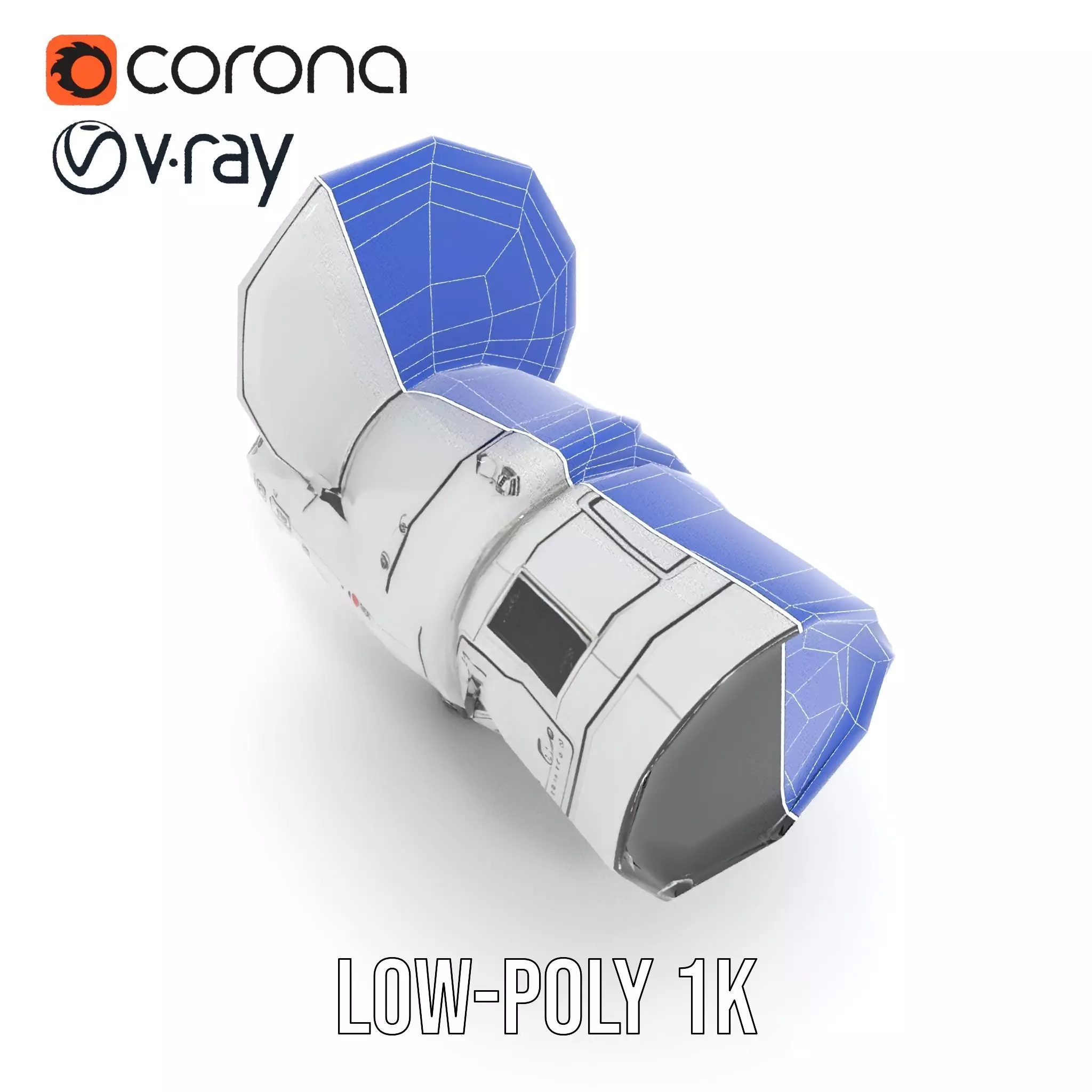 Futuristic Surveillance Camera Model Pack Low-poly 3D model_10