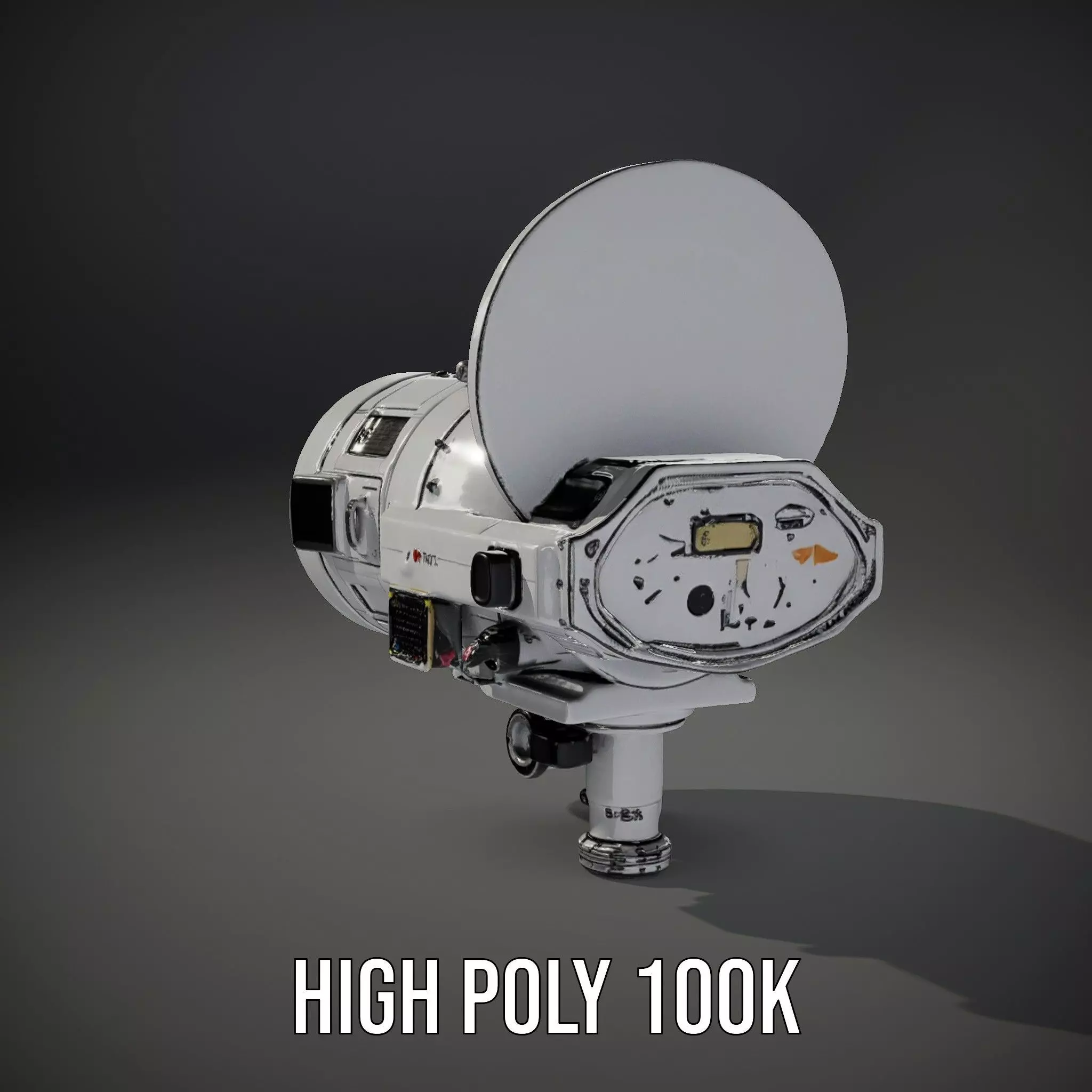 Futuristic Surveillance Camera Model Pack Low-poly 3D model_9