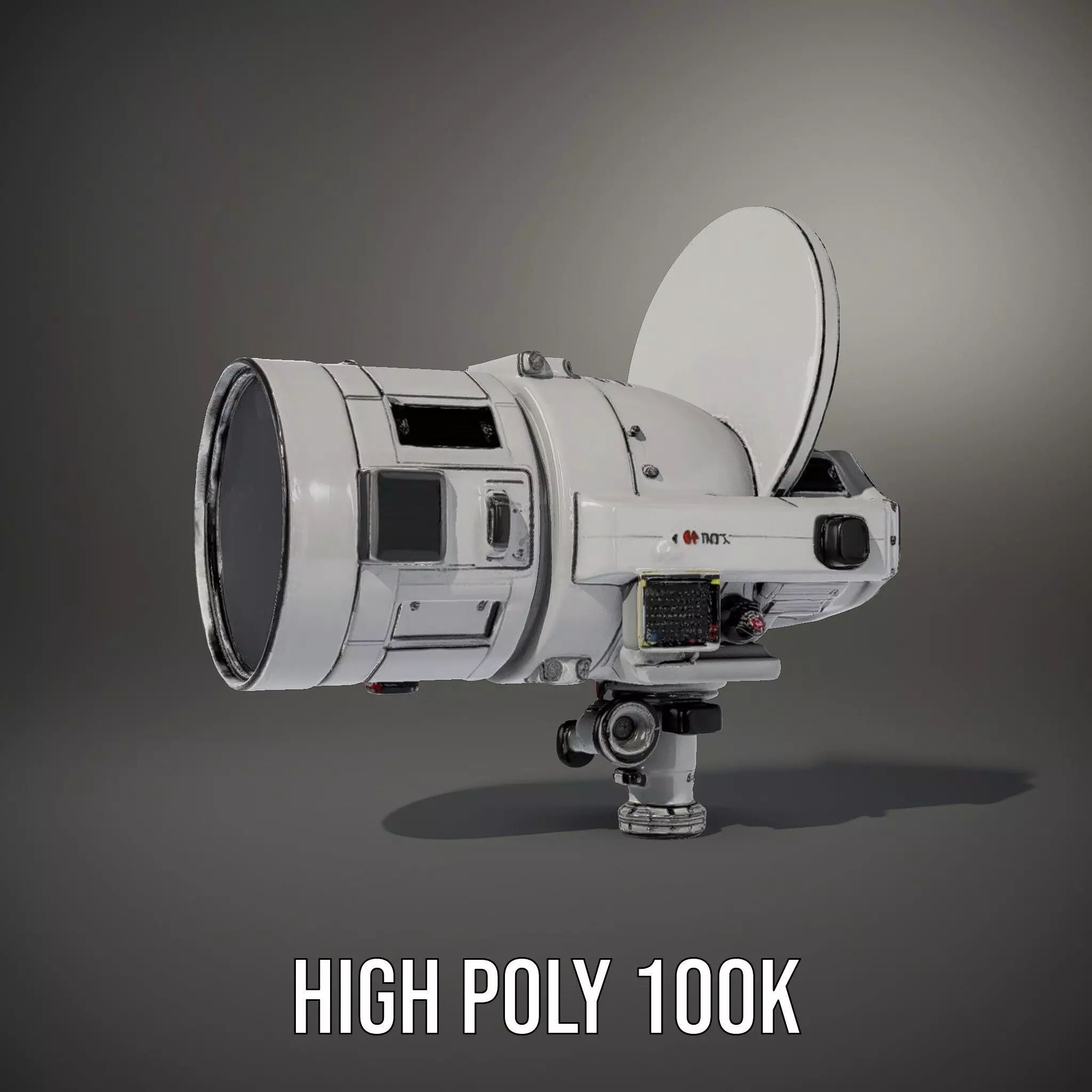 Futuristic Surveillance Camera Model Pack Low-poly 3D model_11