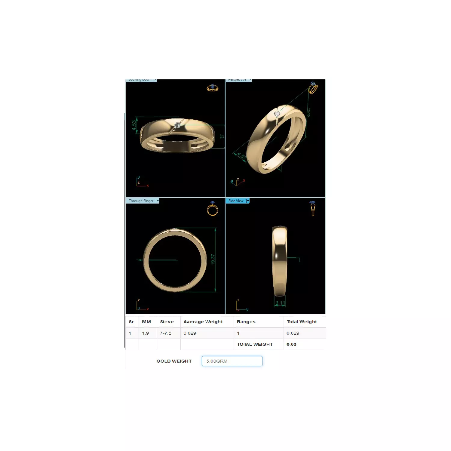 Women Ring Render 3dm STL MTL SLC JCD OBJ FBX Details 3D print model_18