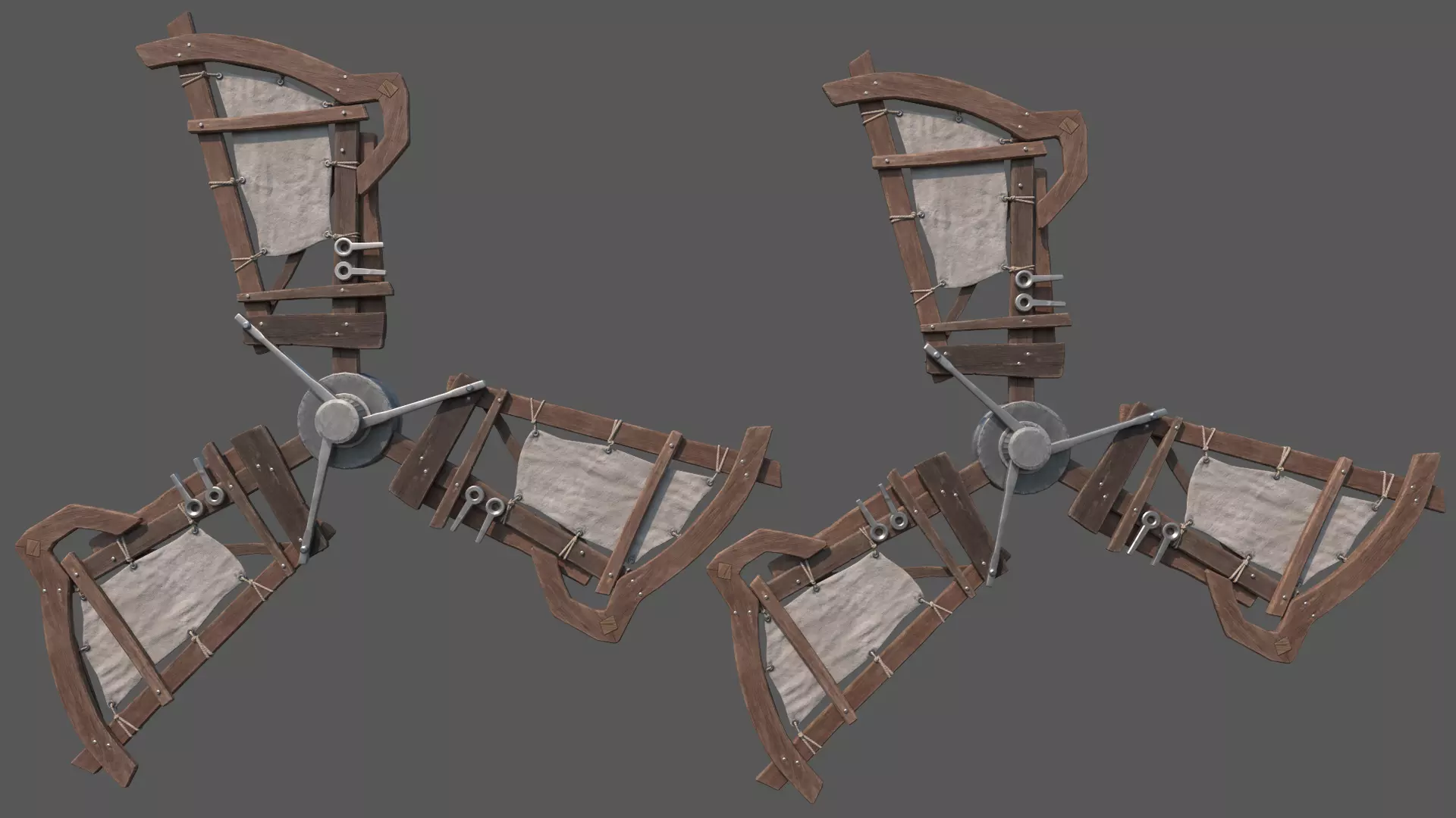Junk Windmill Prop Low-poly 3D model_1
