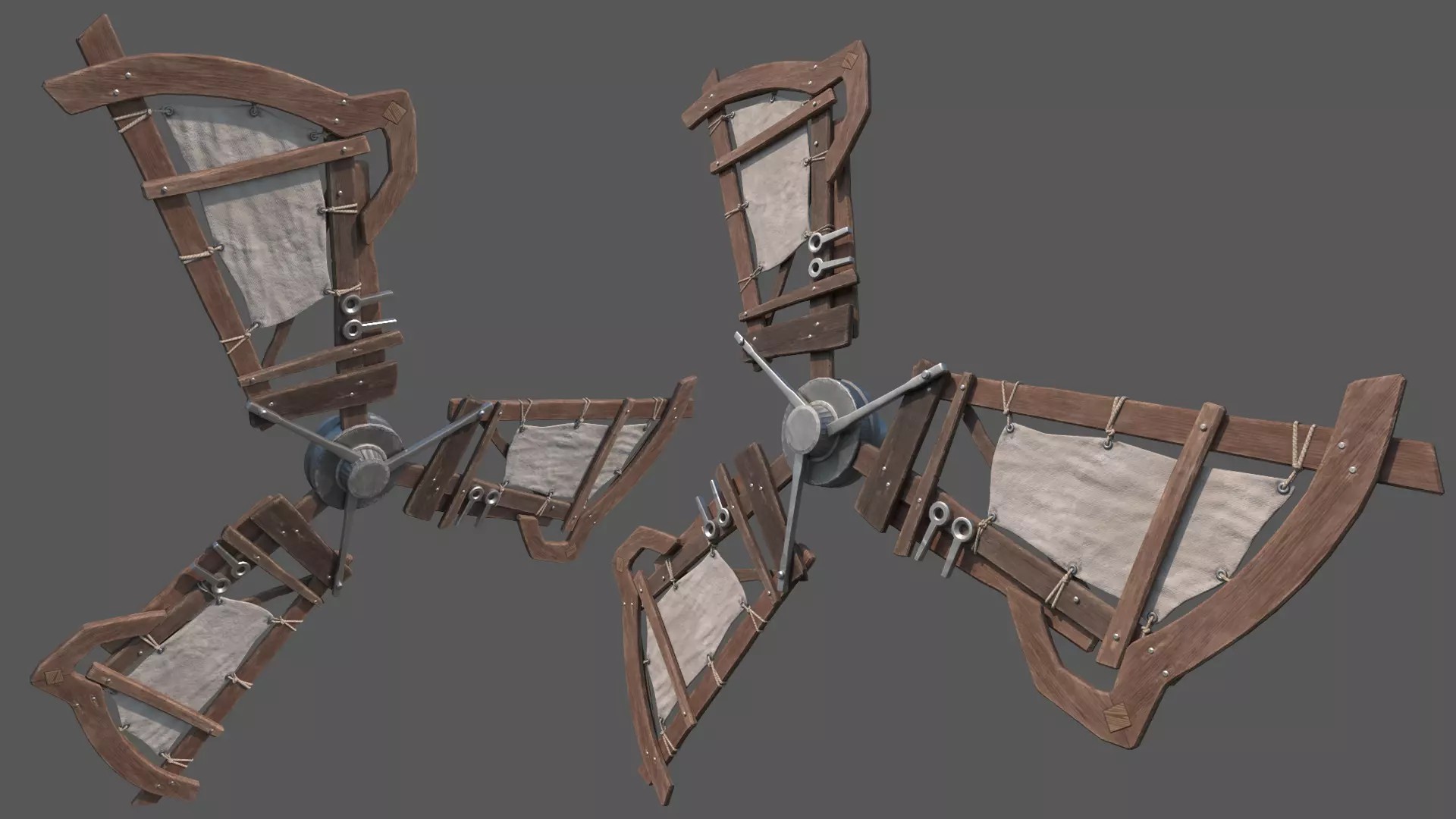 Junk Windmill Prop Low-poly 3D model_2