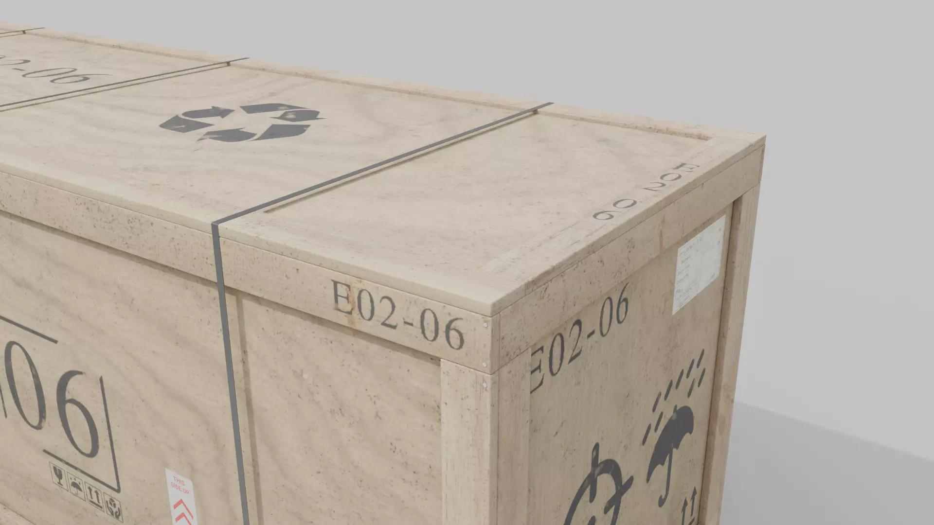 Customizable Wooden Crate Pack - Horizontal Mix 3D Model Collection_52