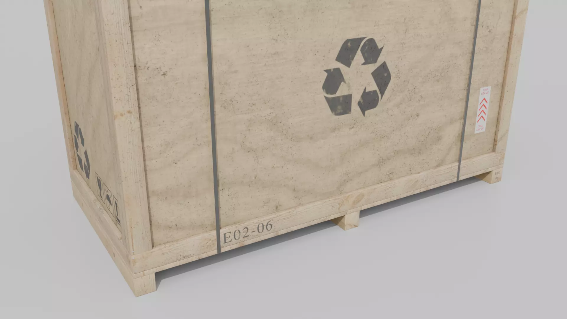 Customizable Wooden Crate Pack - Horizontal Mix 3D Model Collection_20