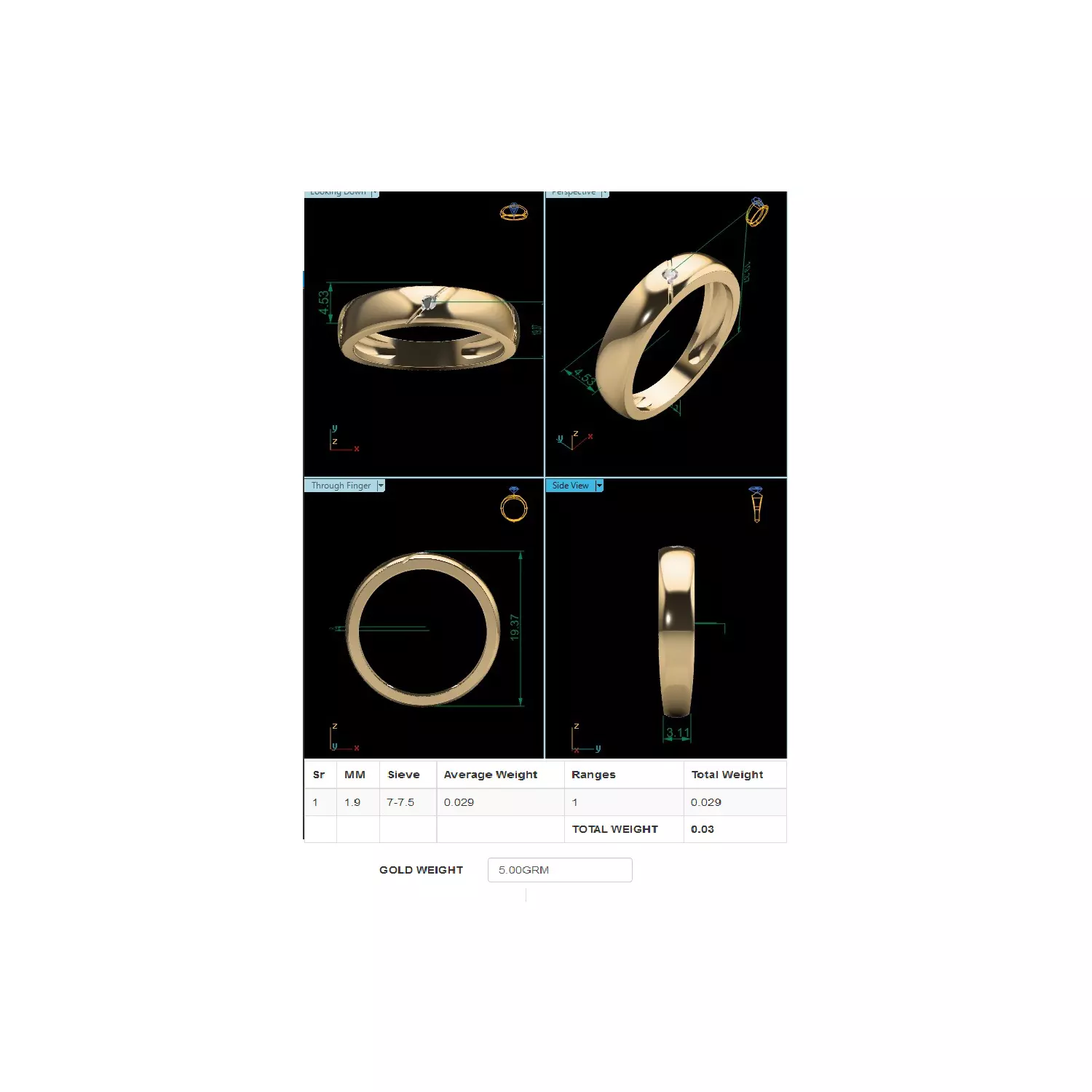 Women Ring Render 3dm STL MTL SLC JCD OBJ FBX Details 3D print model_18