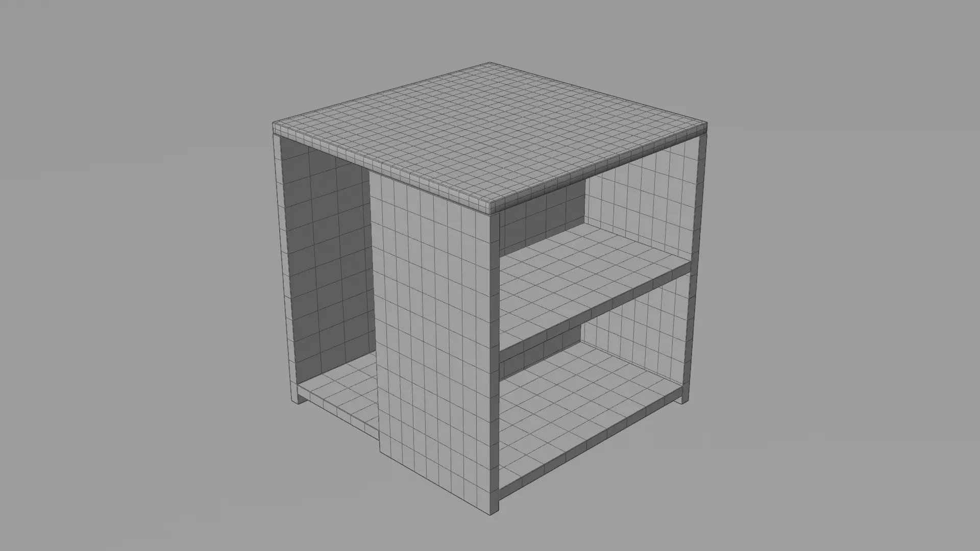 Modern Wooden Book Shelf 3D Model - Low Poly Furniture Low-poly 3D model_9