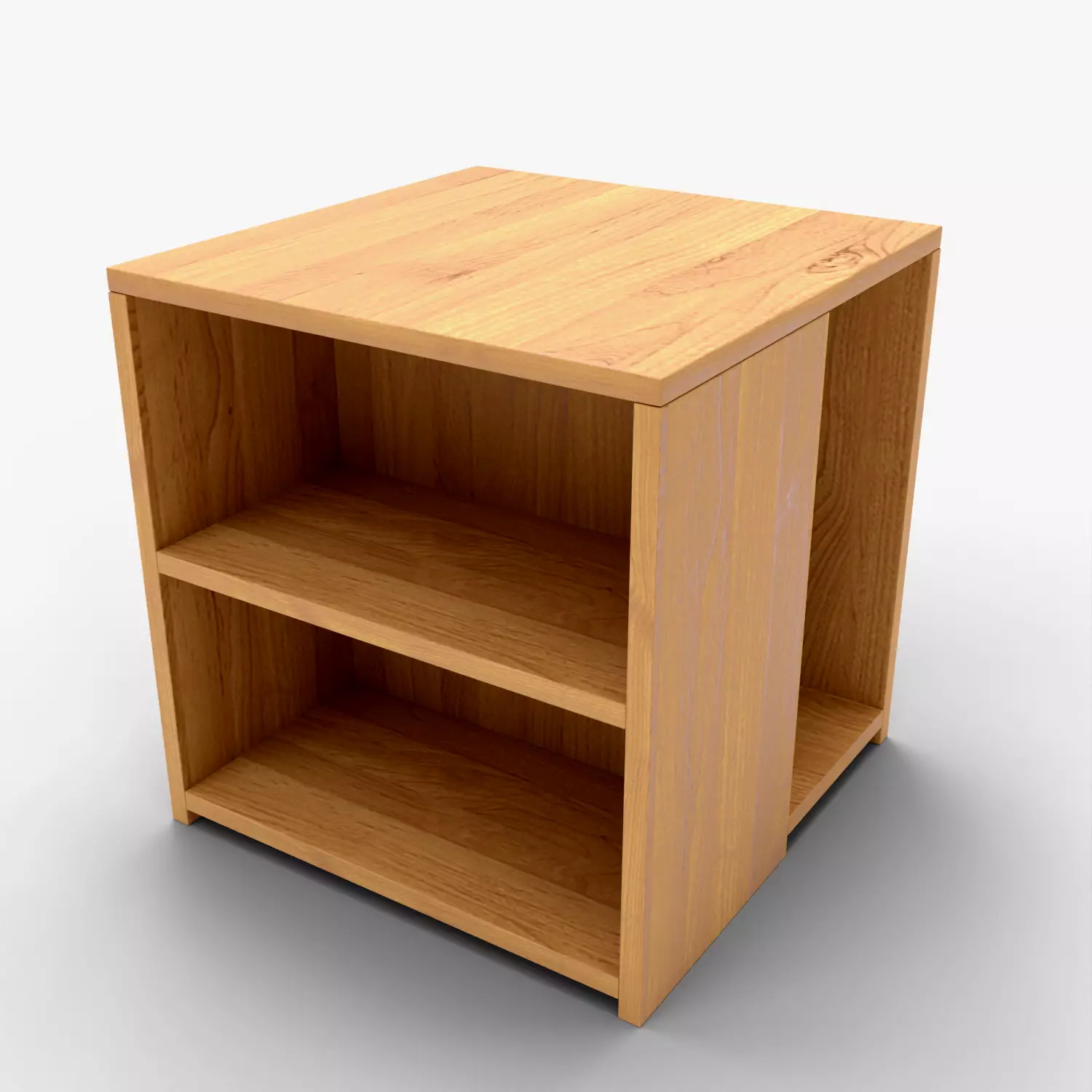 Modern Wooden Book Shelf 3D Model - Low Poly Furniture Low-poly 3D model_0