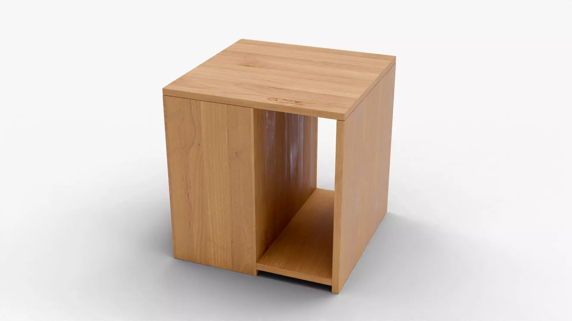 Modern Wooden Book Shelf 3D Model - Low Poly Furniture Low-poly 3D model_7