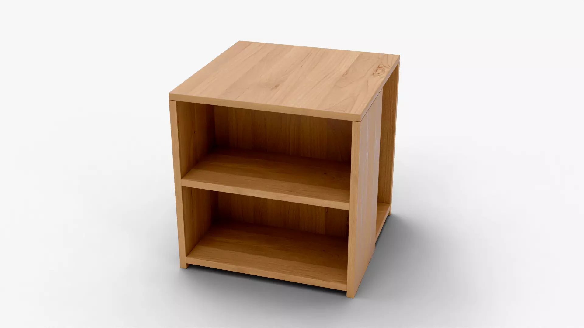 Modern Wooden Book Shelf 3D Model - Low Poly Furniture Low-poly 3D model_4