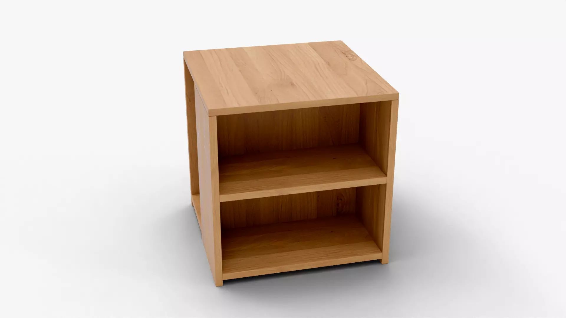Modern Wooden Book Shelf 3D Model - Low Poly Furniture Low-poly 3D model_3