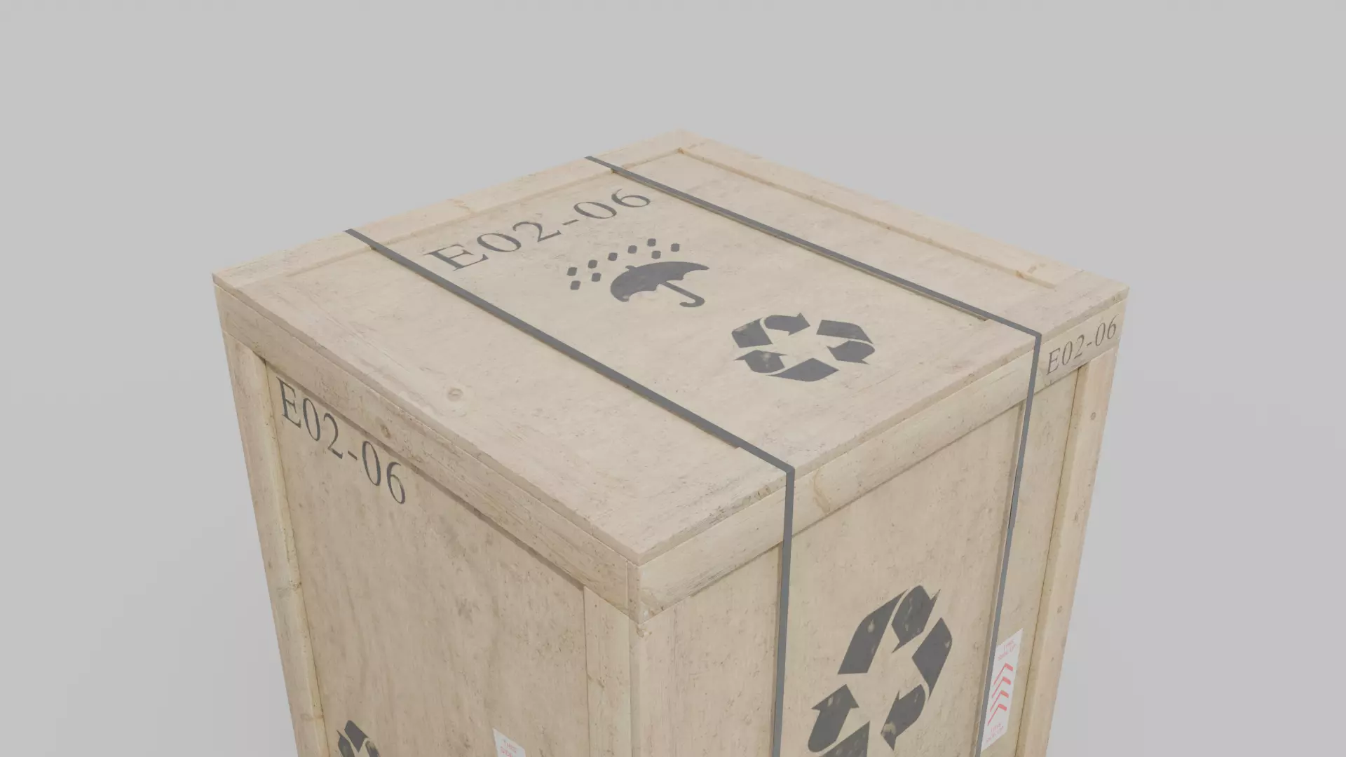 Customizable Wooden Crate Set - Variety Pack 3D Model Collection_12