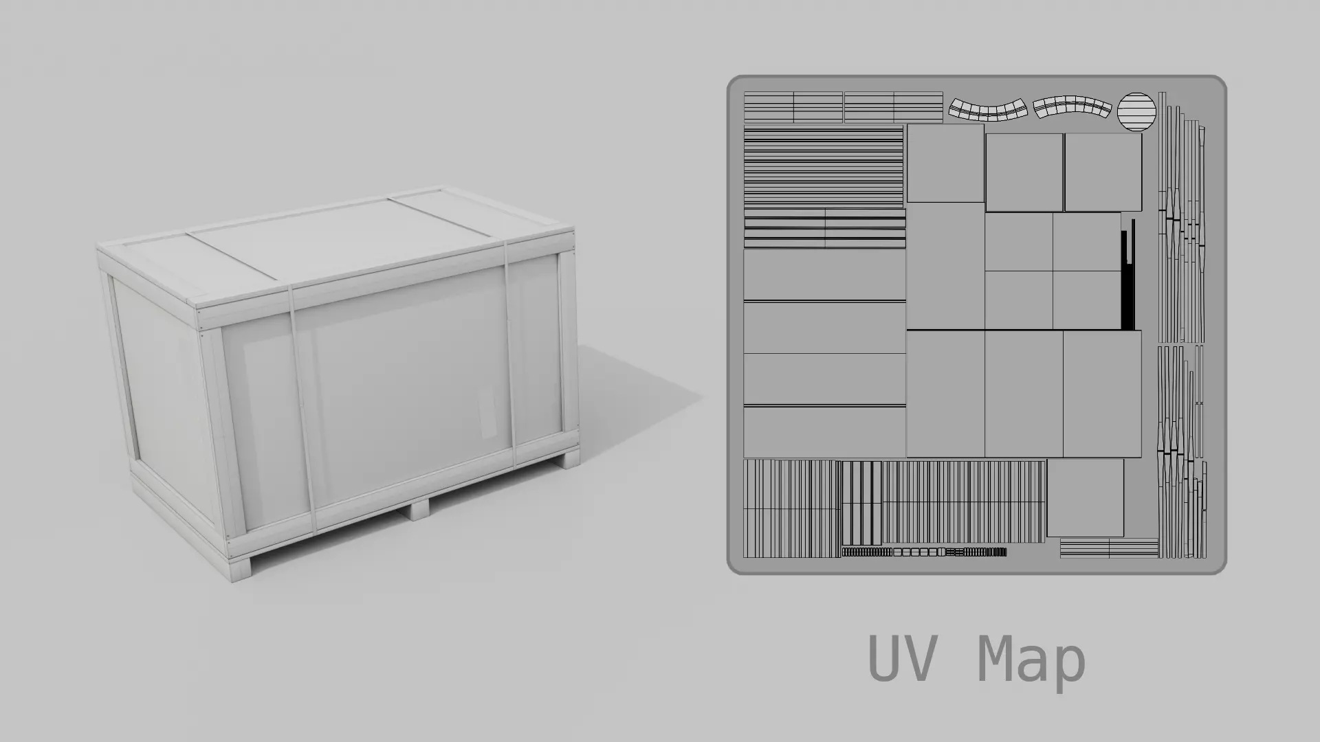 Customizable Wooden Crate Set - Variety Pack 3D Model Collection_62