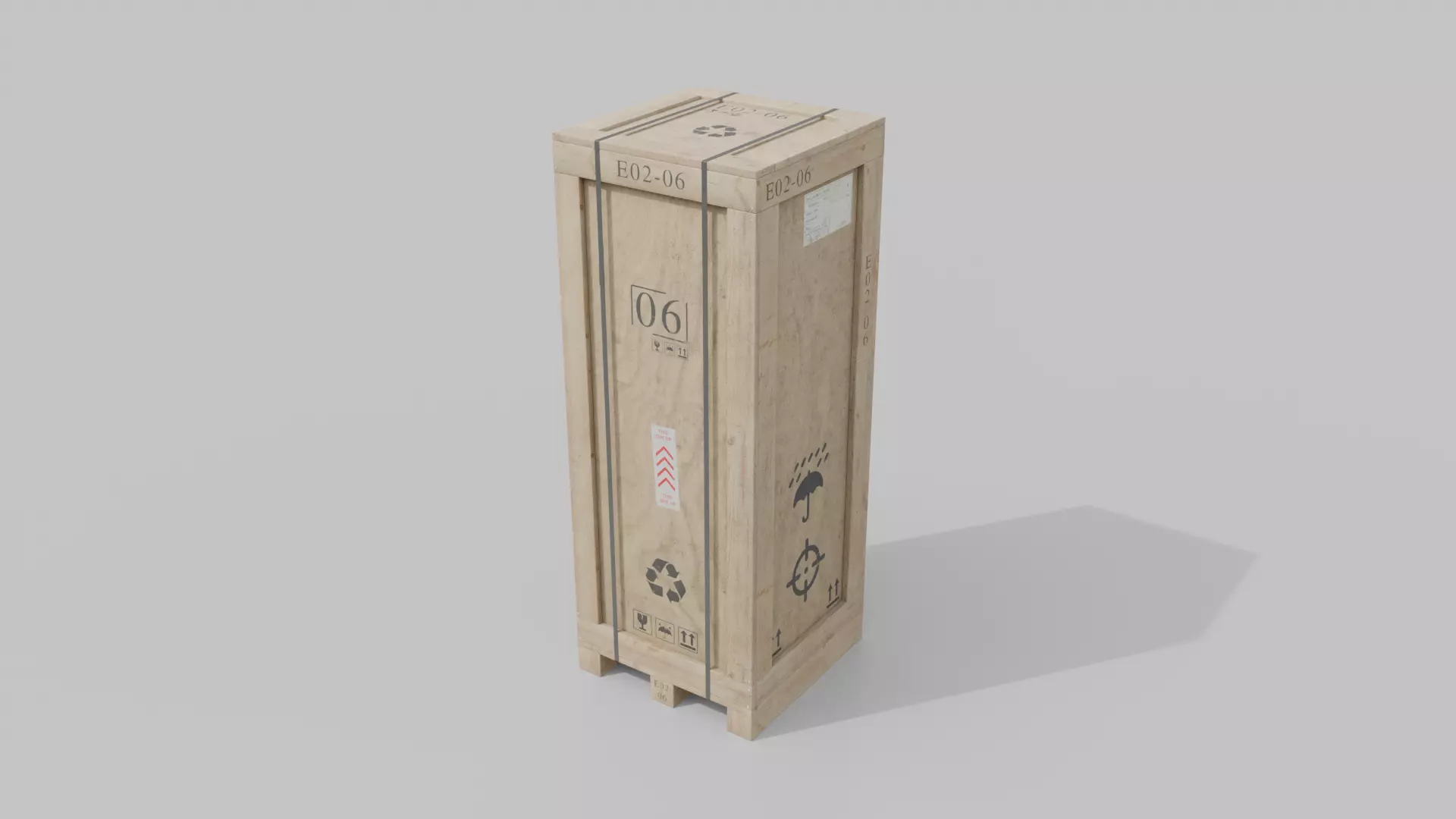 Customizable Wooden Crate Set - Variety Pack 3D Model Collection_41