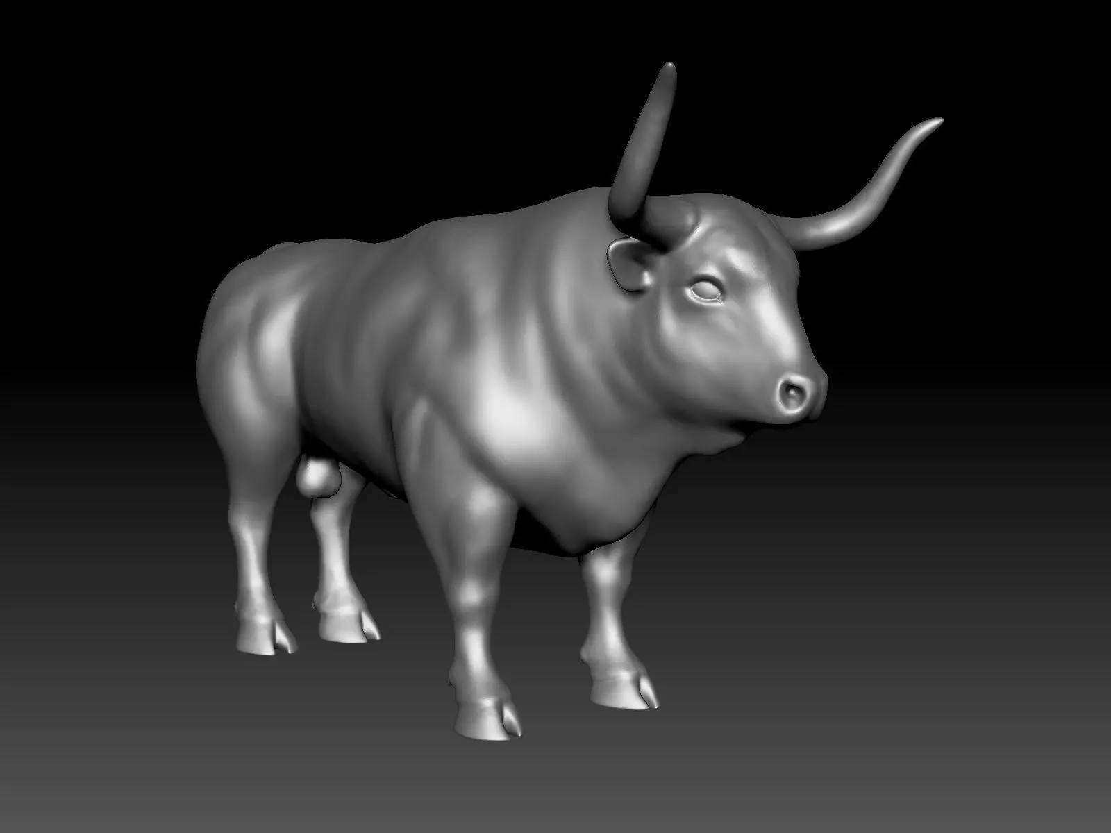 Bull - UV-Unwrapped Basic 3D Model 3D model_7