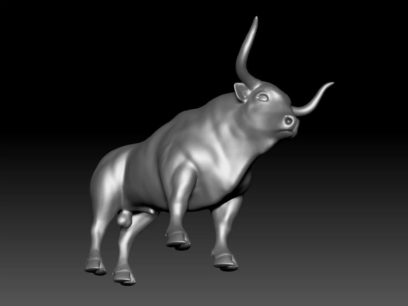 Bull - UV-Unwrapped Basic 3D Model 3D model_11