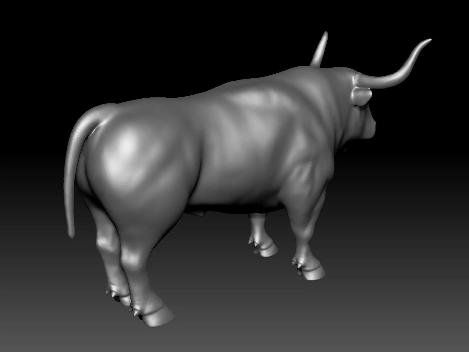 Bull - UV-Unwrapped Basic 3D Model 3D model_8