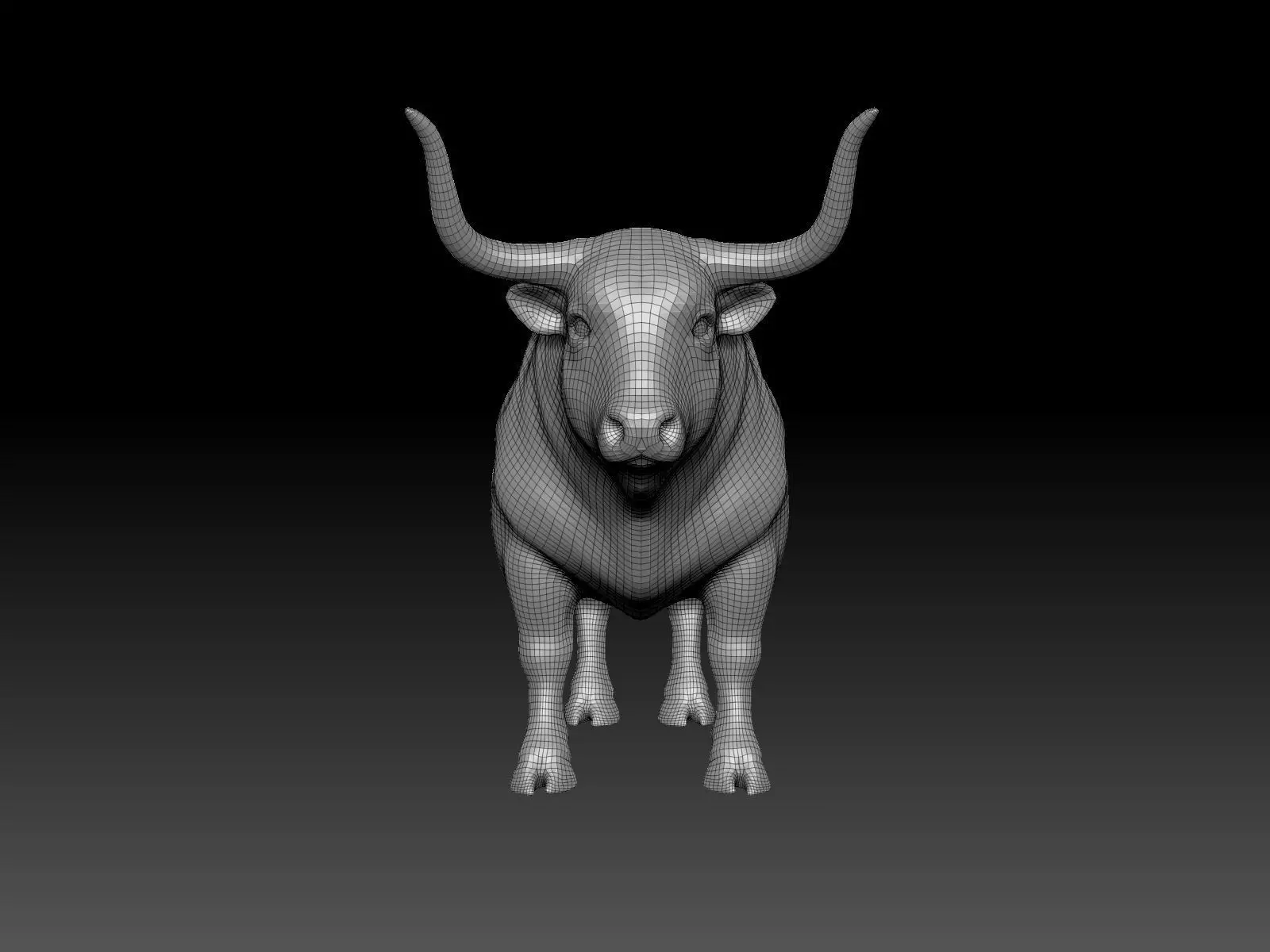 Bull - UV-Unwrapped Basic 3D Model 3D model_14