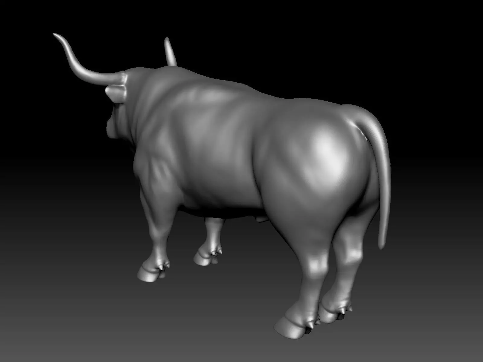 Bull - UV-Unwrapped Basic 3D Model 3D model_9