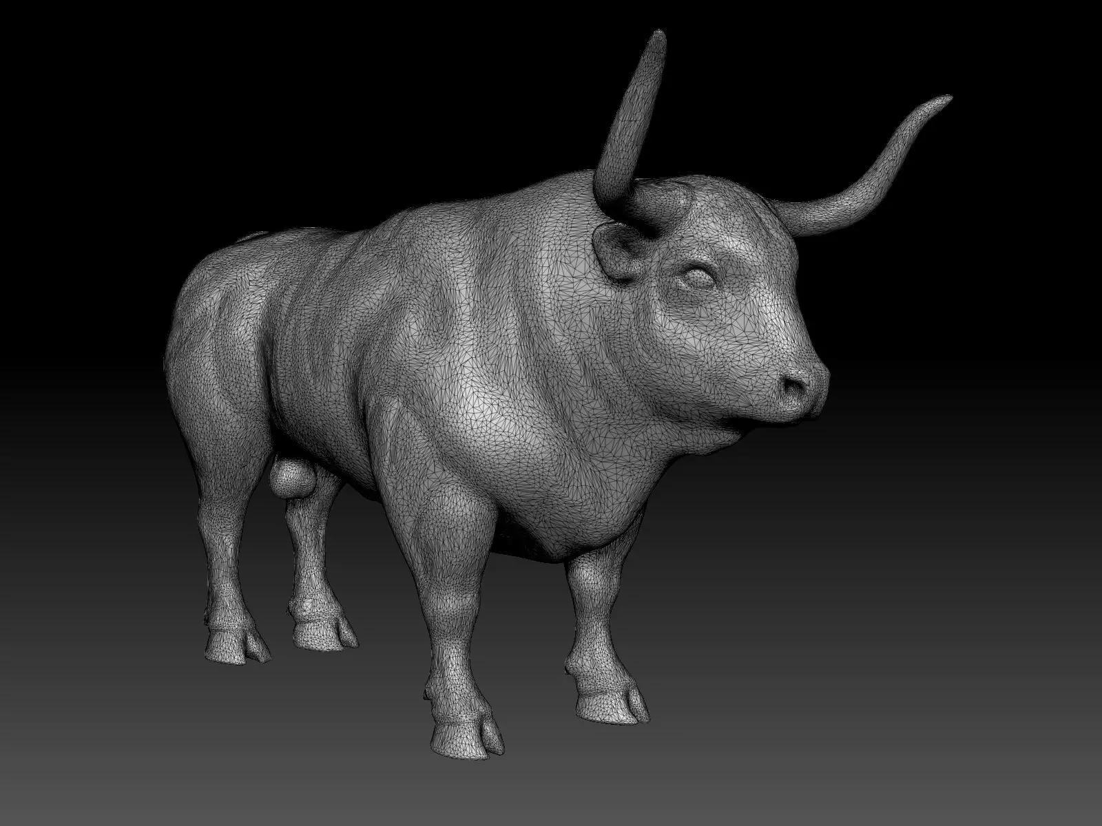 Bull - UV-Unwrapped Basic 3D Model 3D model_12