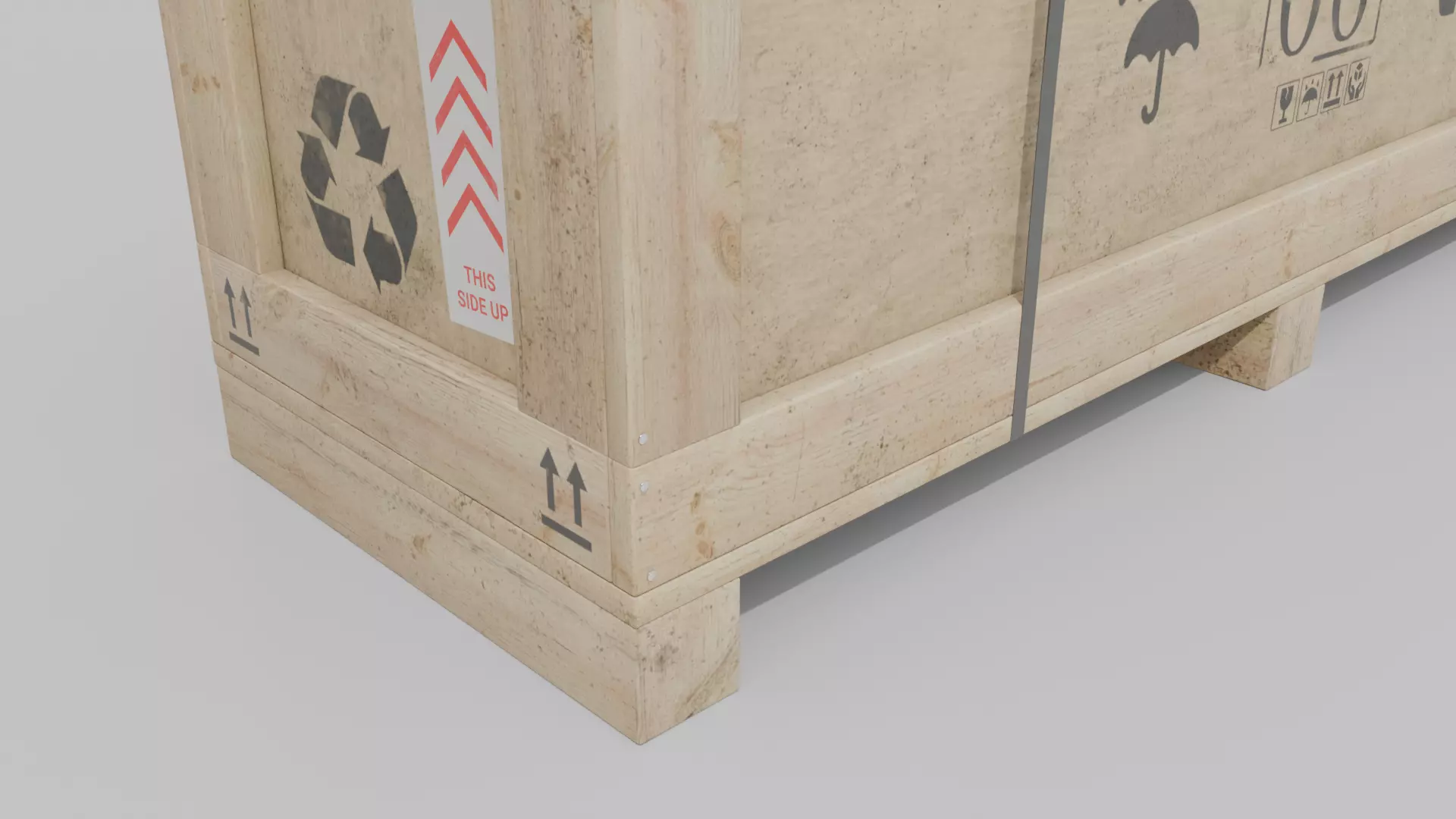 Customizable Wooden Crate Set - Stylized Props 3D Model Collection_13