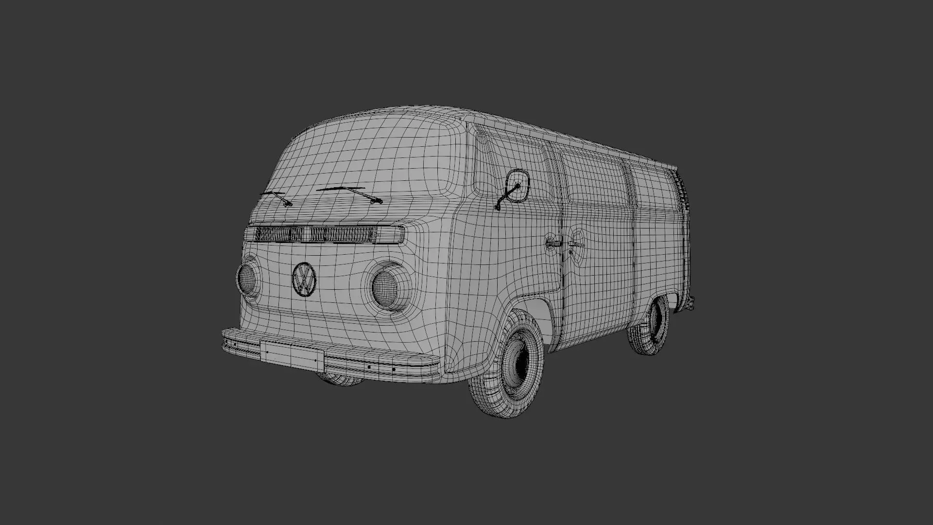 VW Campervan 3D model_2