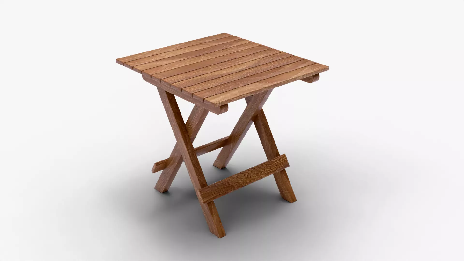 Foldable Wooden Furniture 3D Asset - Optimized Model Low-poly 3D model_9