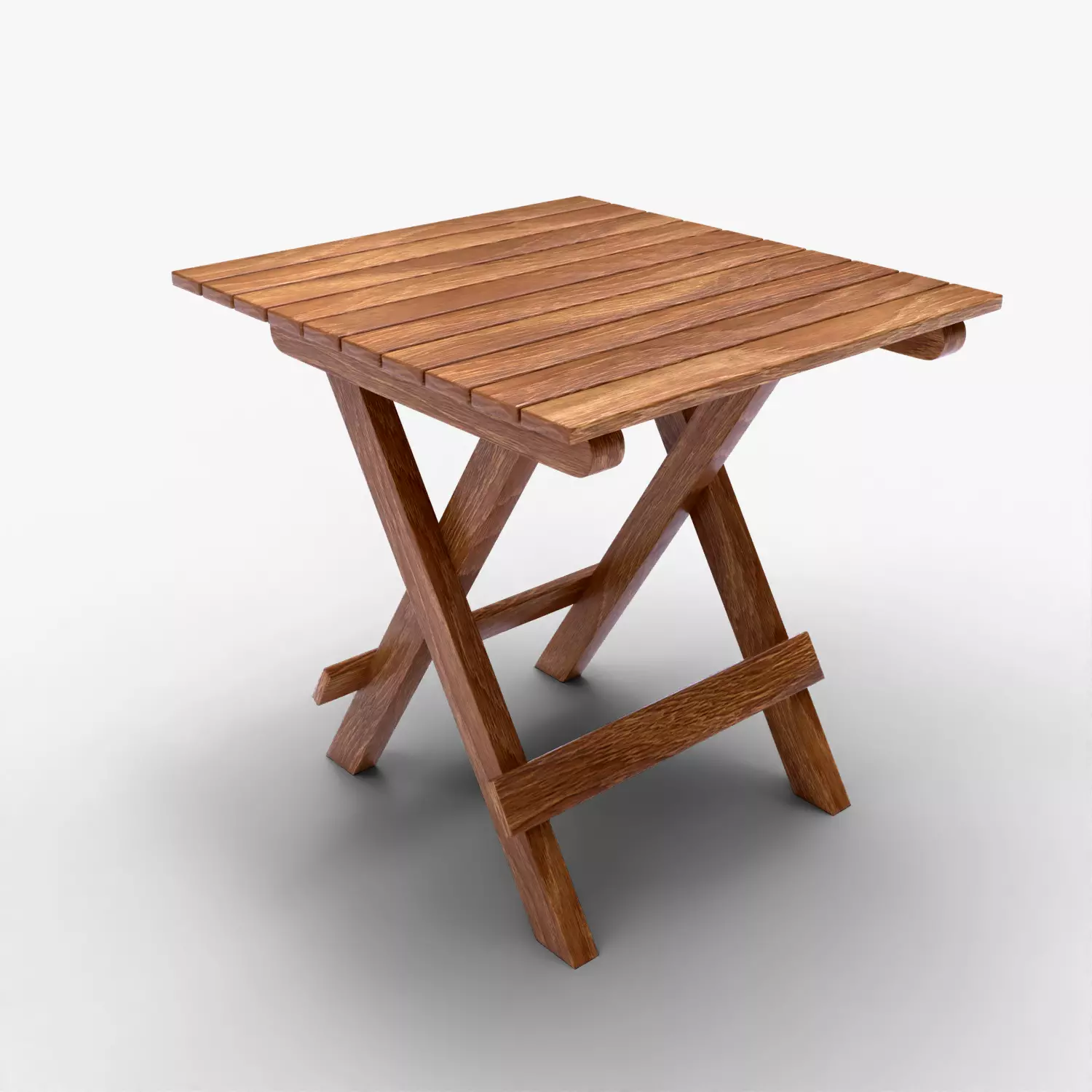 Foldable Wooden Furniture 3D Asset - Optimized Model Low-poly 3D model_0