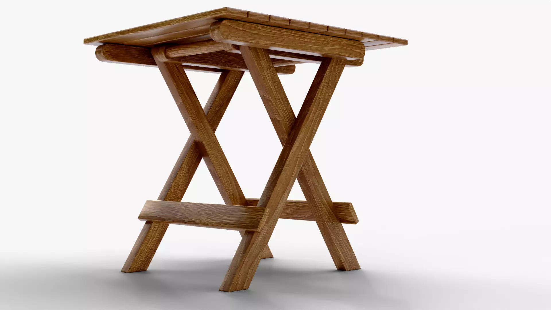 Foldable Wooden Furniture 3D Asset - Optimized Model Low-poly 3D model_4