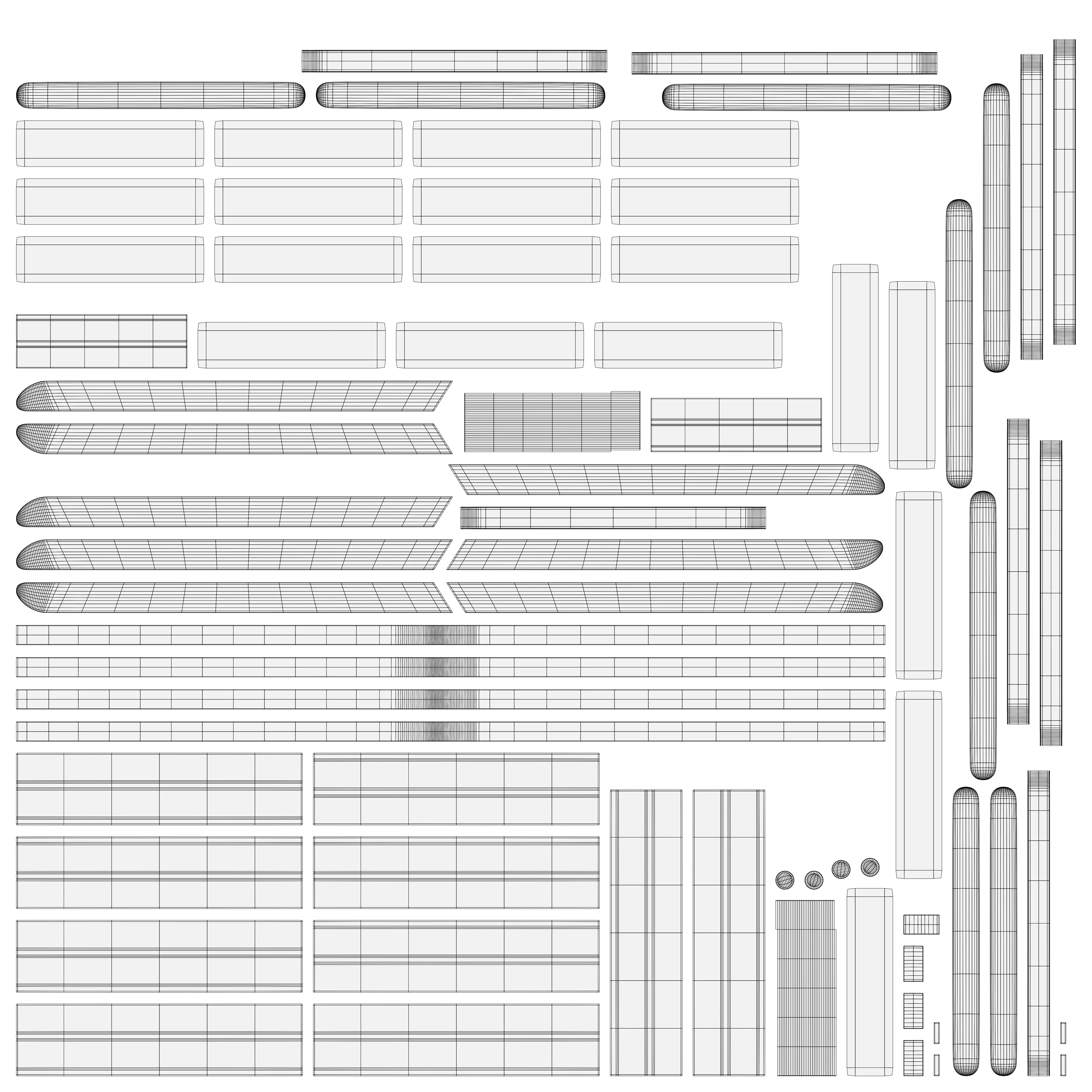 Foldable Wooden Furniture 3D Asset - Optimized Model Low-poly 3D model_10