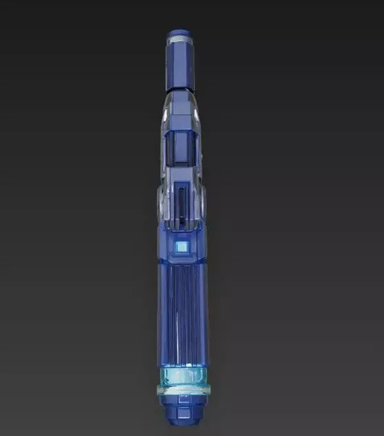 Railgun Rifle Low-poly 3D model_2