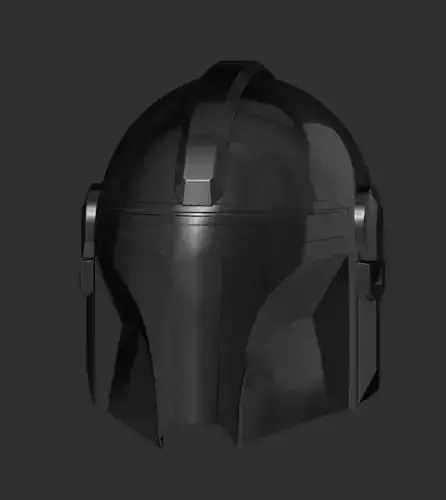 Mandalorian Helmet  middle poly   good topology for Zbrush 